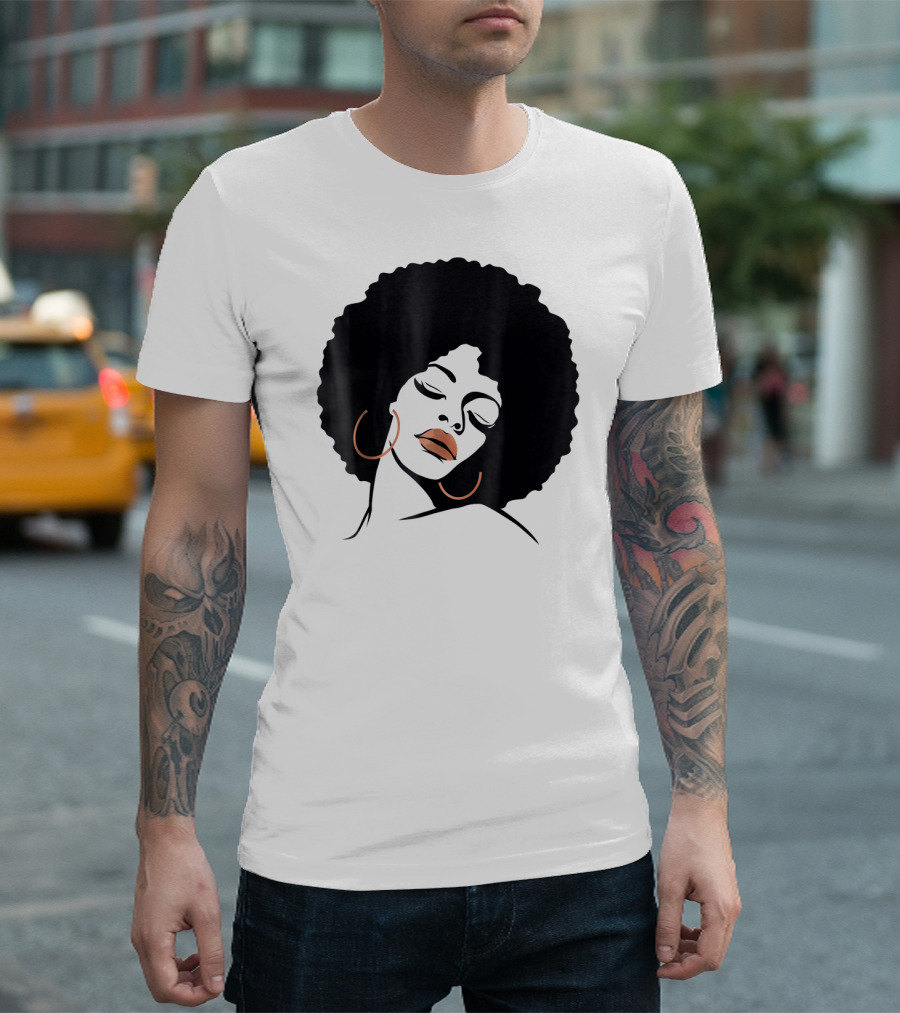 Black Girl Magic Natural Hair Afro Rose Iconic T-Shirt