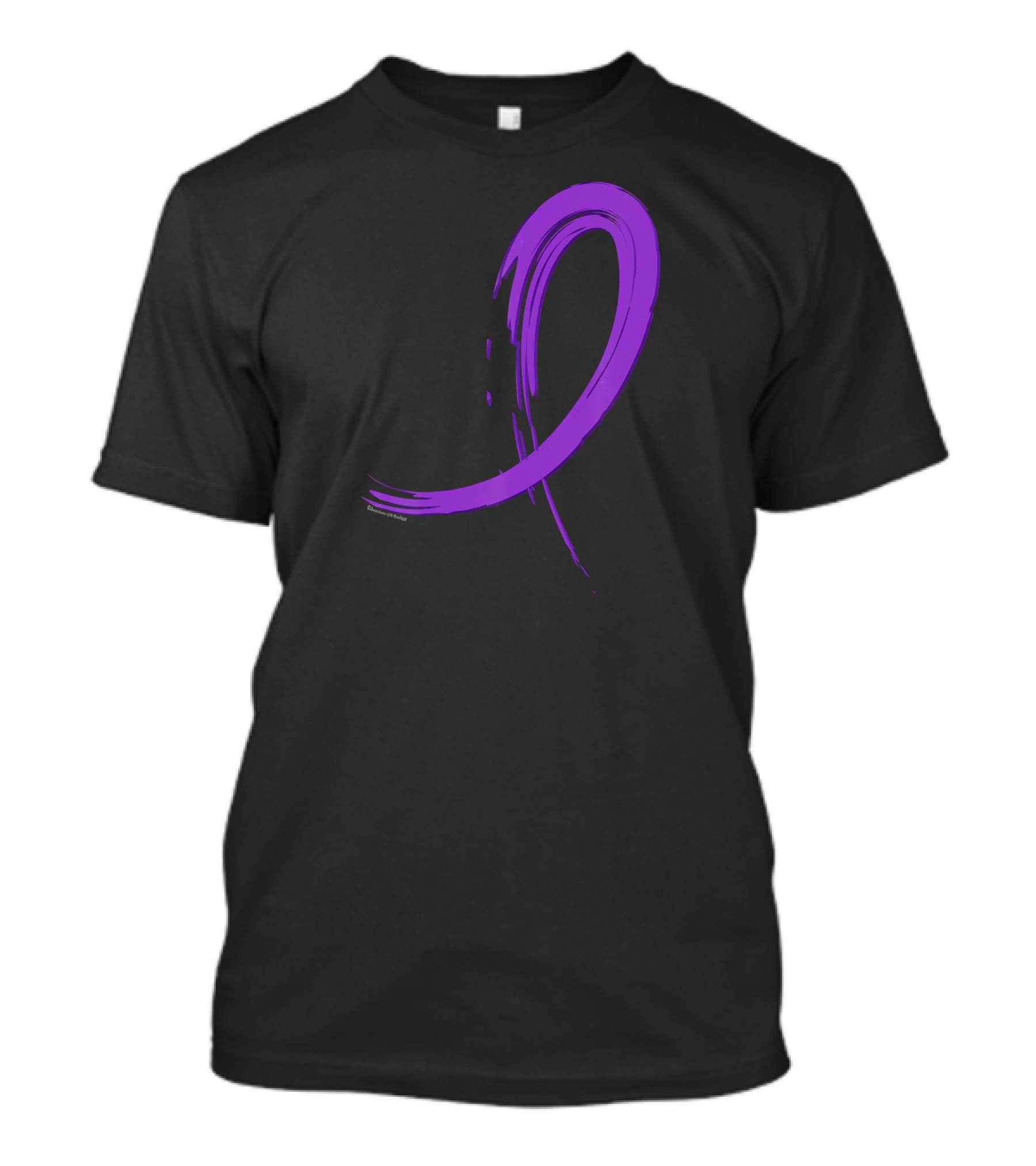 Bulimia Purple Ribbon Graffiti Brushstroke T-Shirt