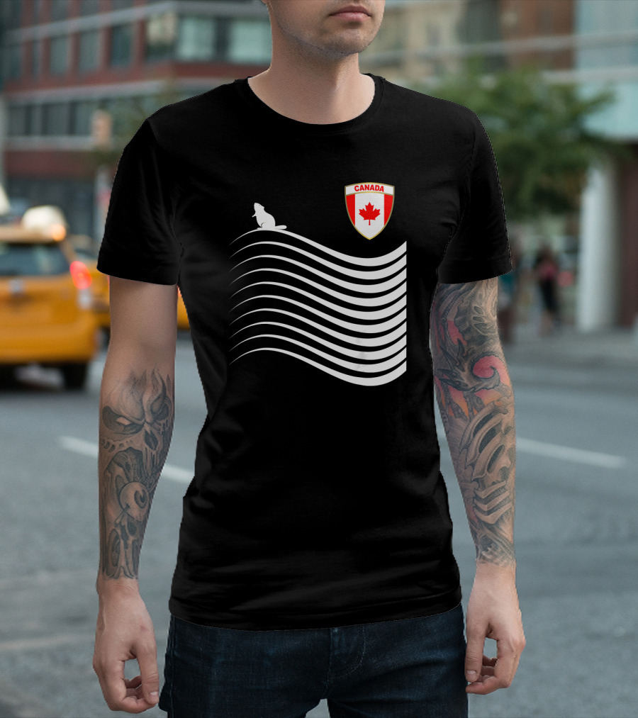 Canada Soccer Jersey Maple Leaf Beaver Emblem T-Shirt