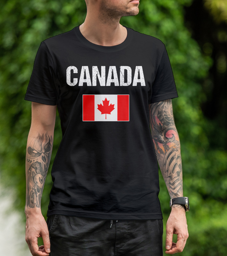 Canada Canadian Flag For MenWomenYo T-Shirt