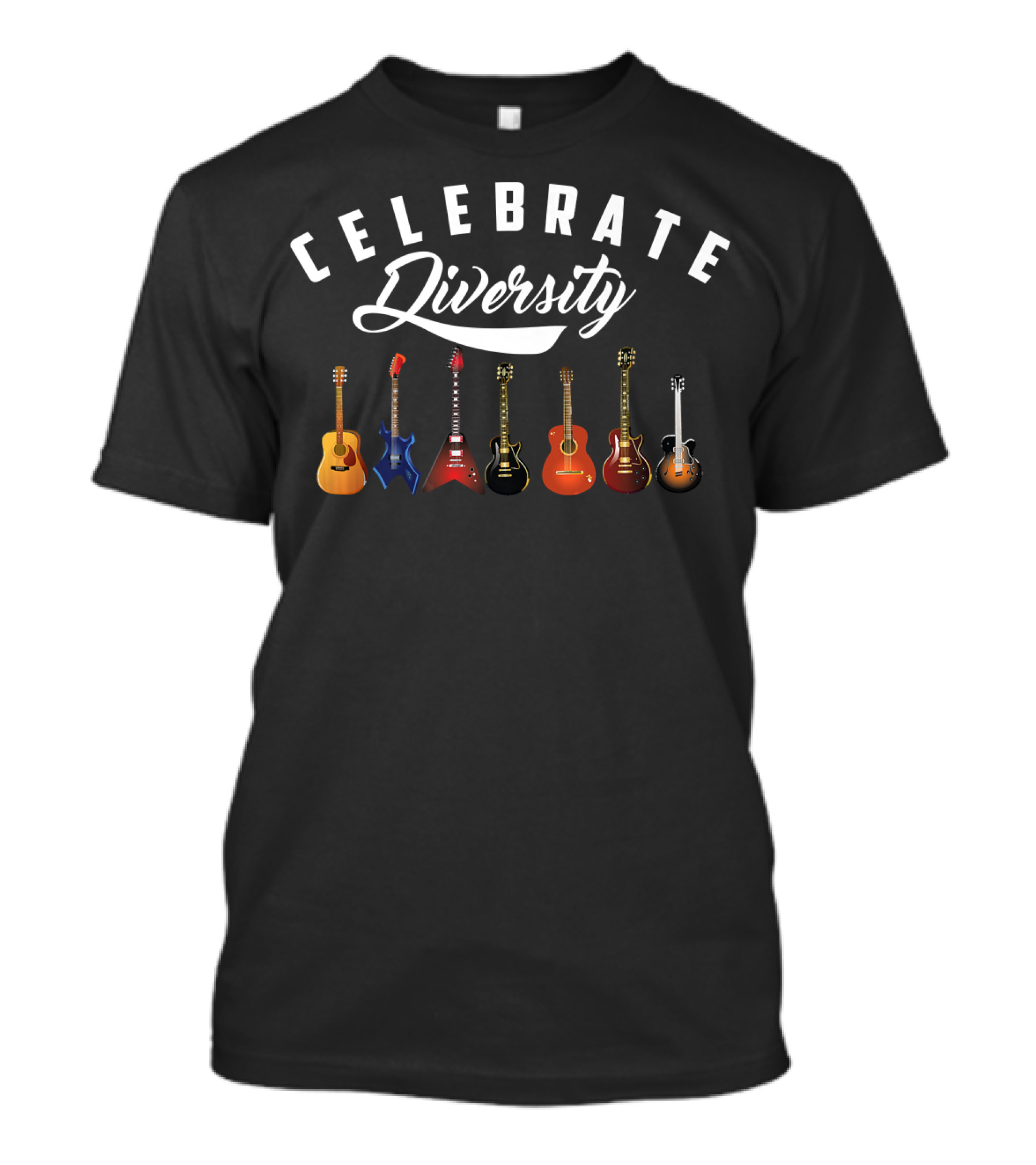 Celebrate Diversity Acoustic Electric Guitar Collection T-Shirt