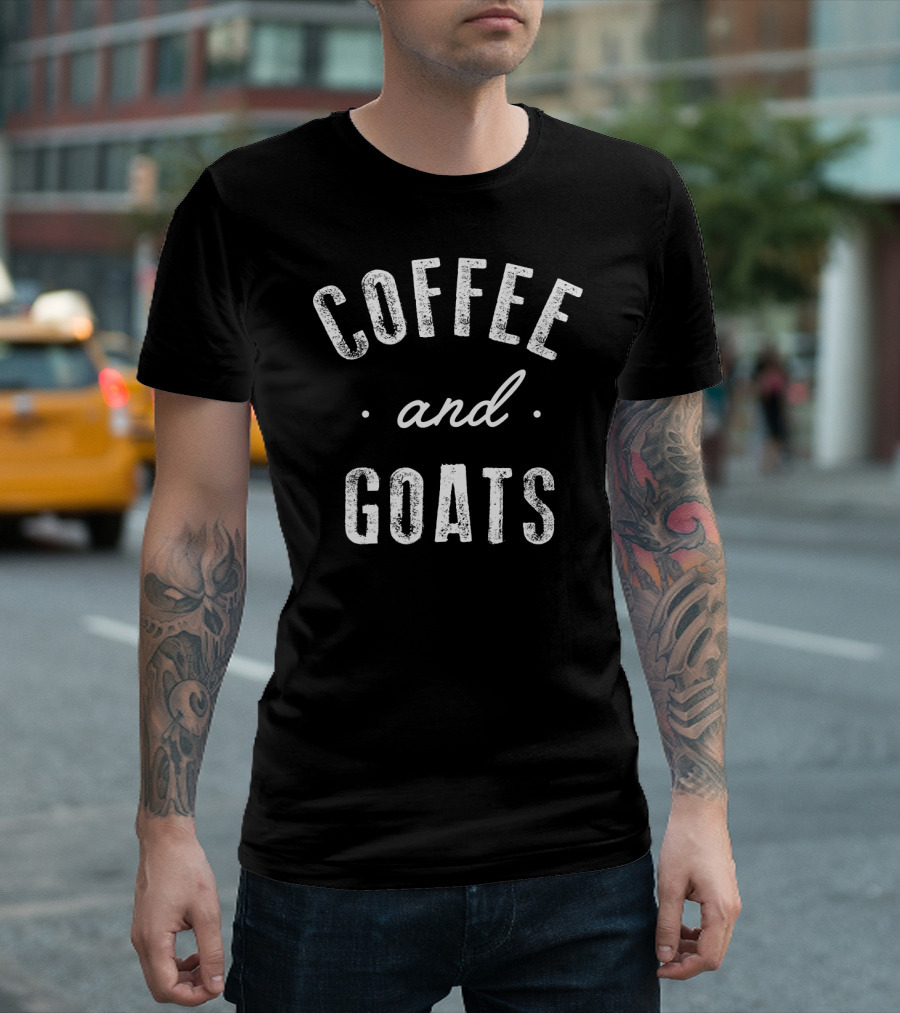 Coffee and Goats Funny Cute Caffeine Combo T-Shirt