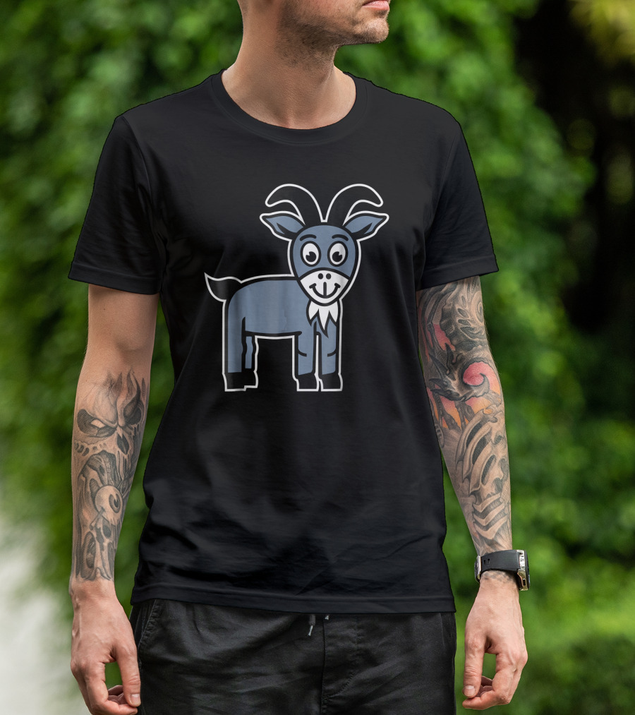 Comic Goat Cartoon Style Character T-Shirt