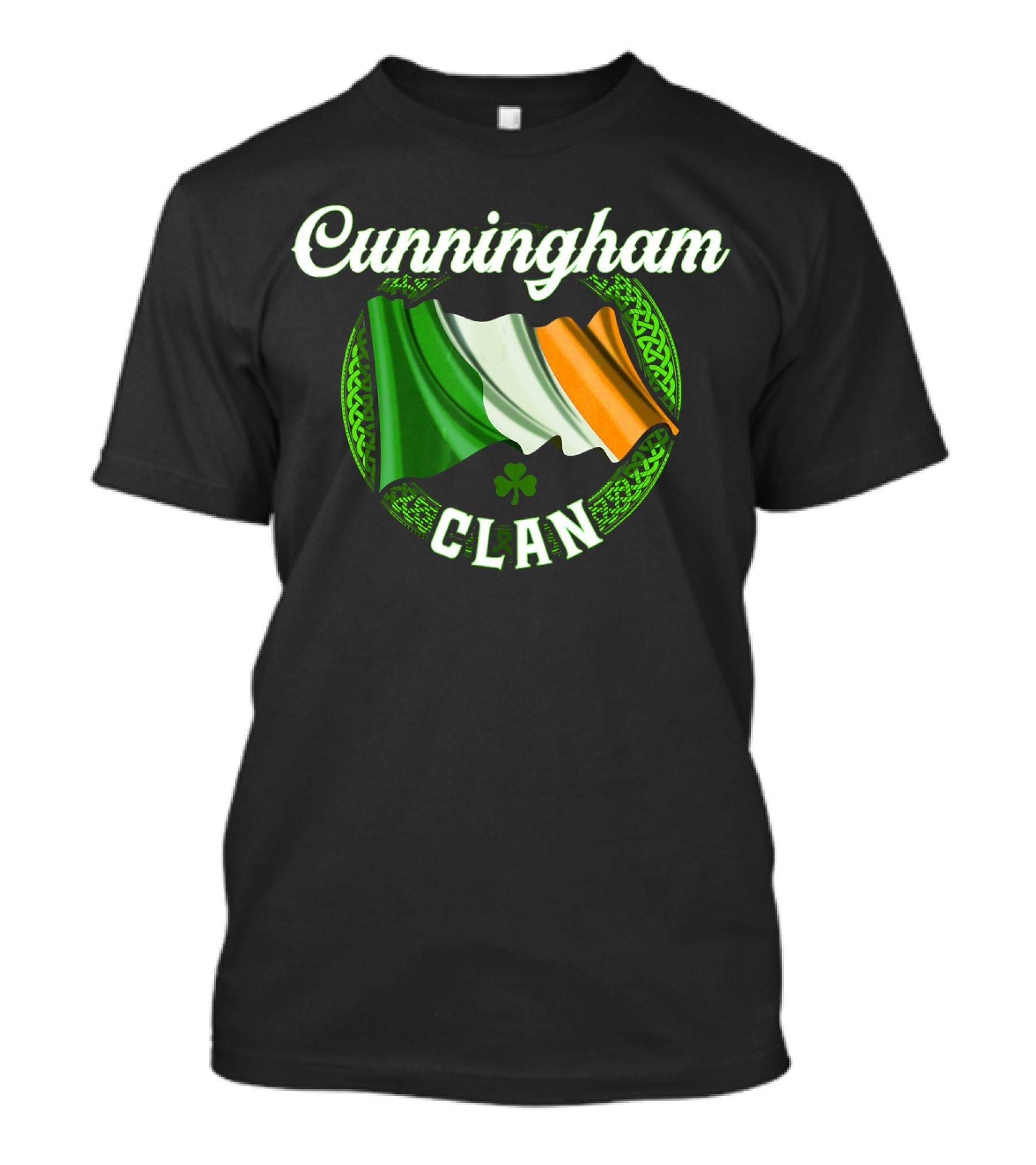 Cunningham Clan Irish Flag Shamrock Heritage T-Shirt
