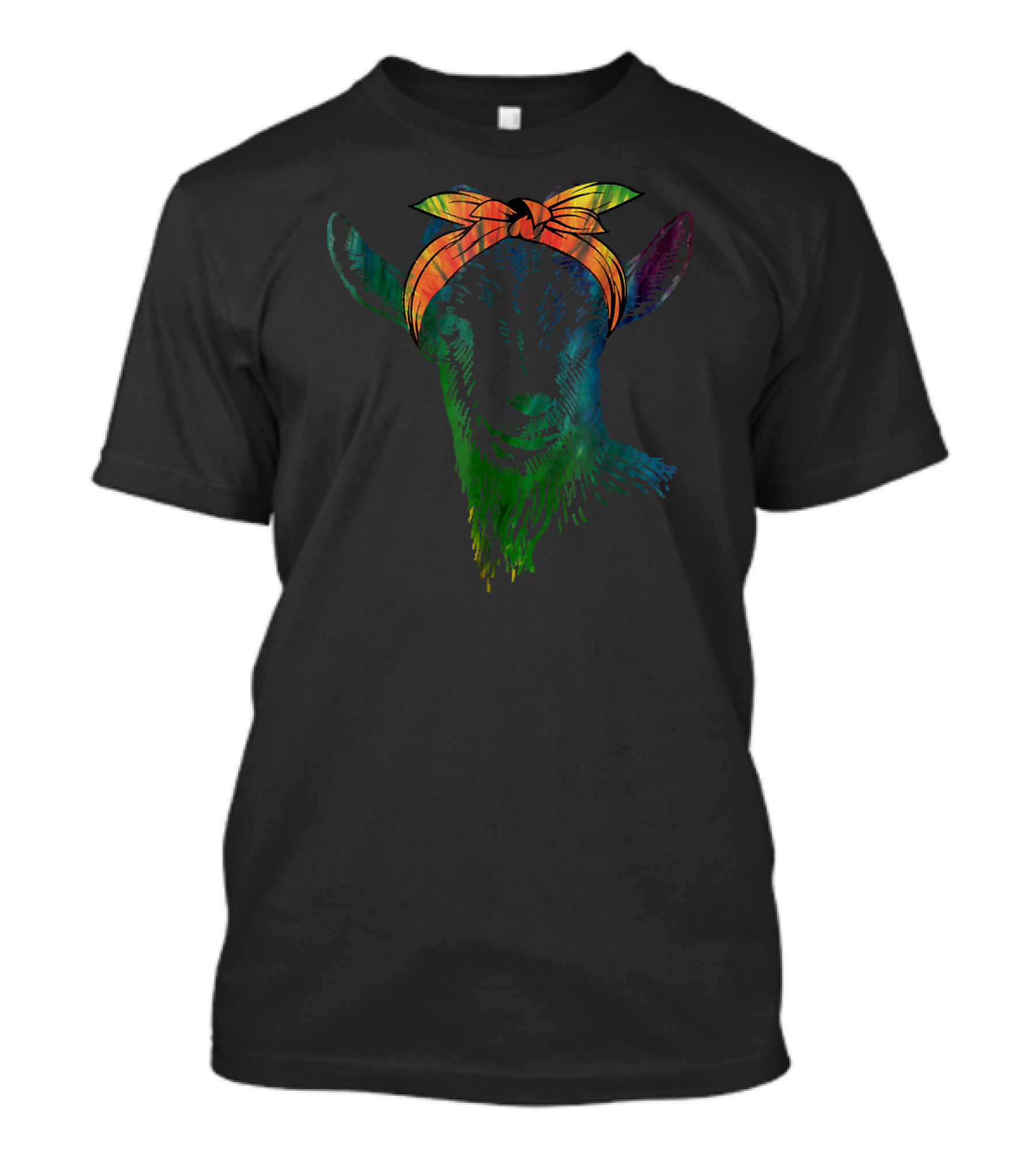 Cute Goat With Colorful Headband For Woman Perfect T-Shirt