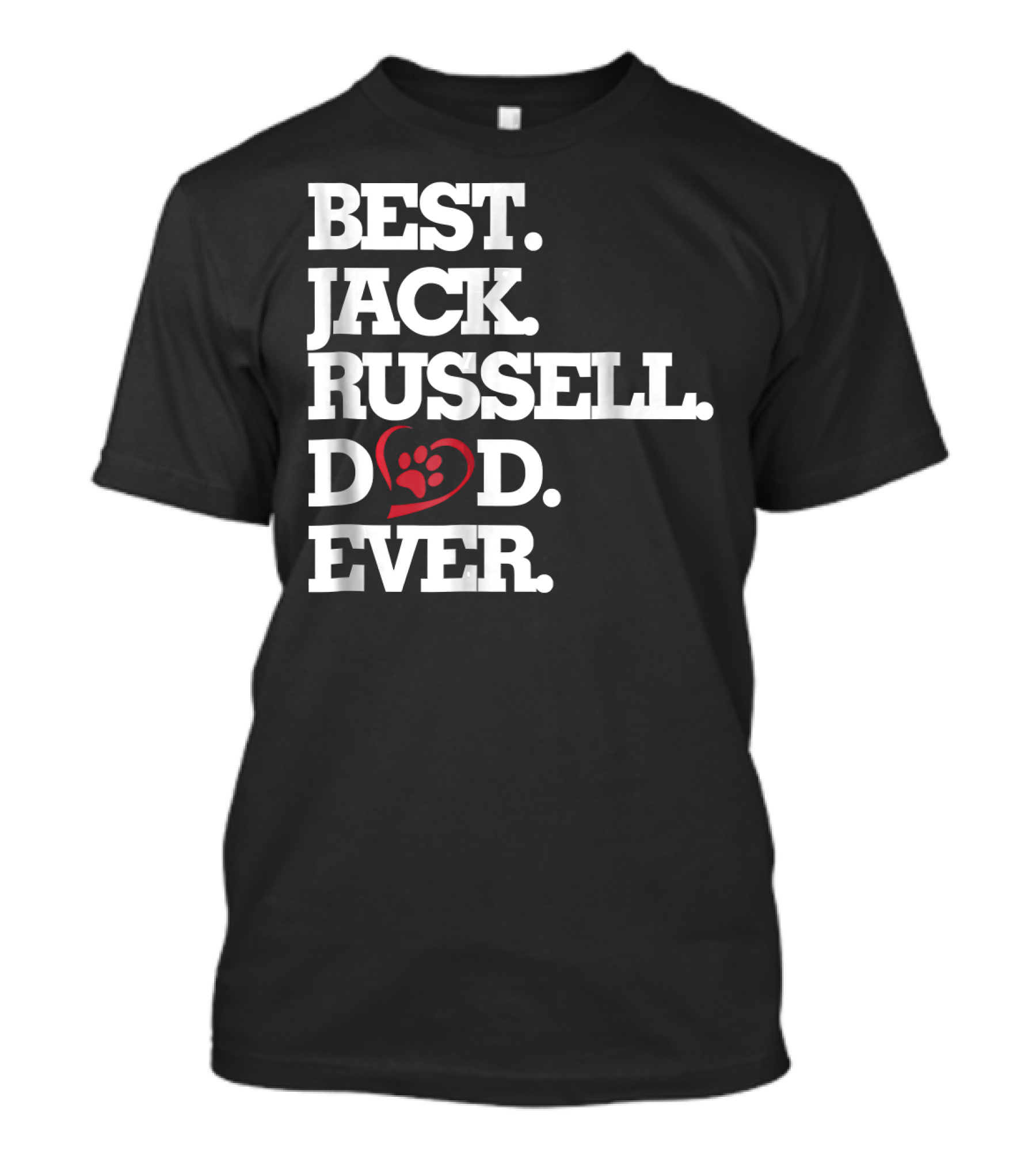 Best Jack Russell Dad Ever Dog Lover Paw Heart T-Shirt