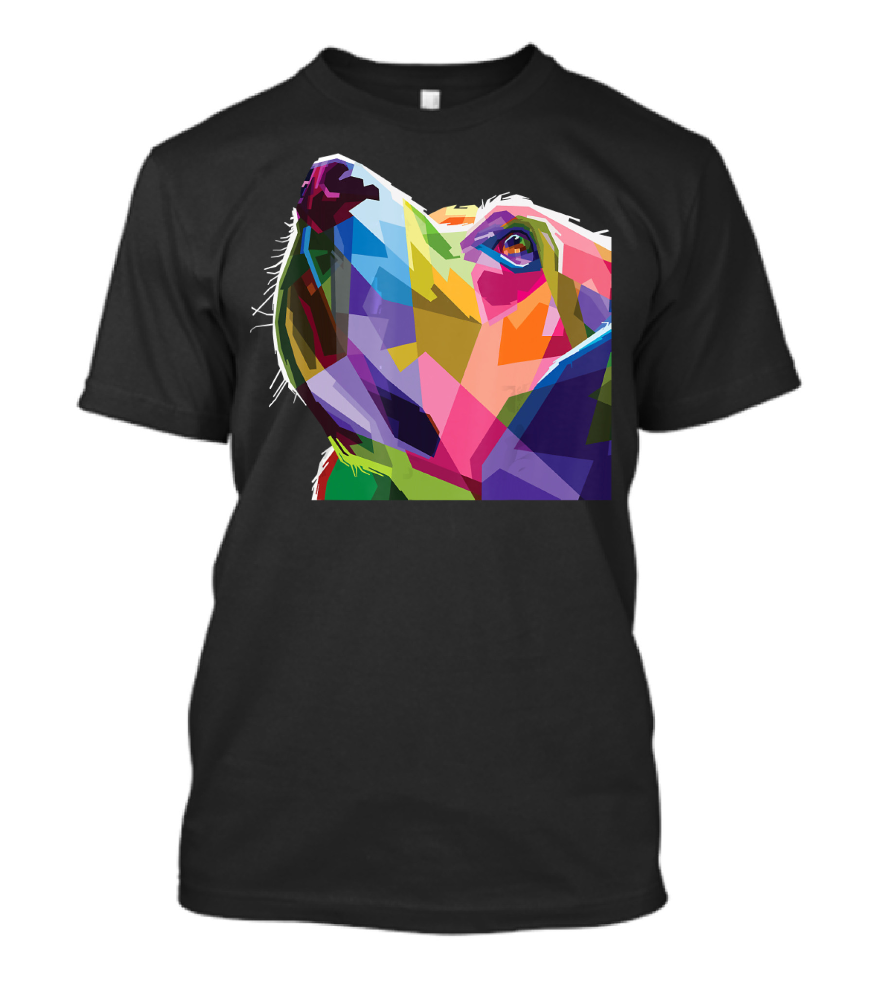 Dog's Head Colorful Geometric Labrador Retriever T-Shirt