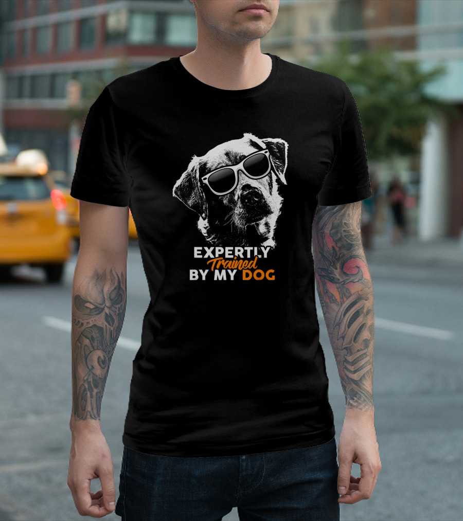 Expertly Trained by My Dog Labrador Sunglasses T-Shirt