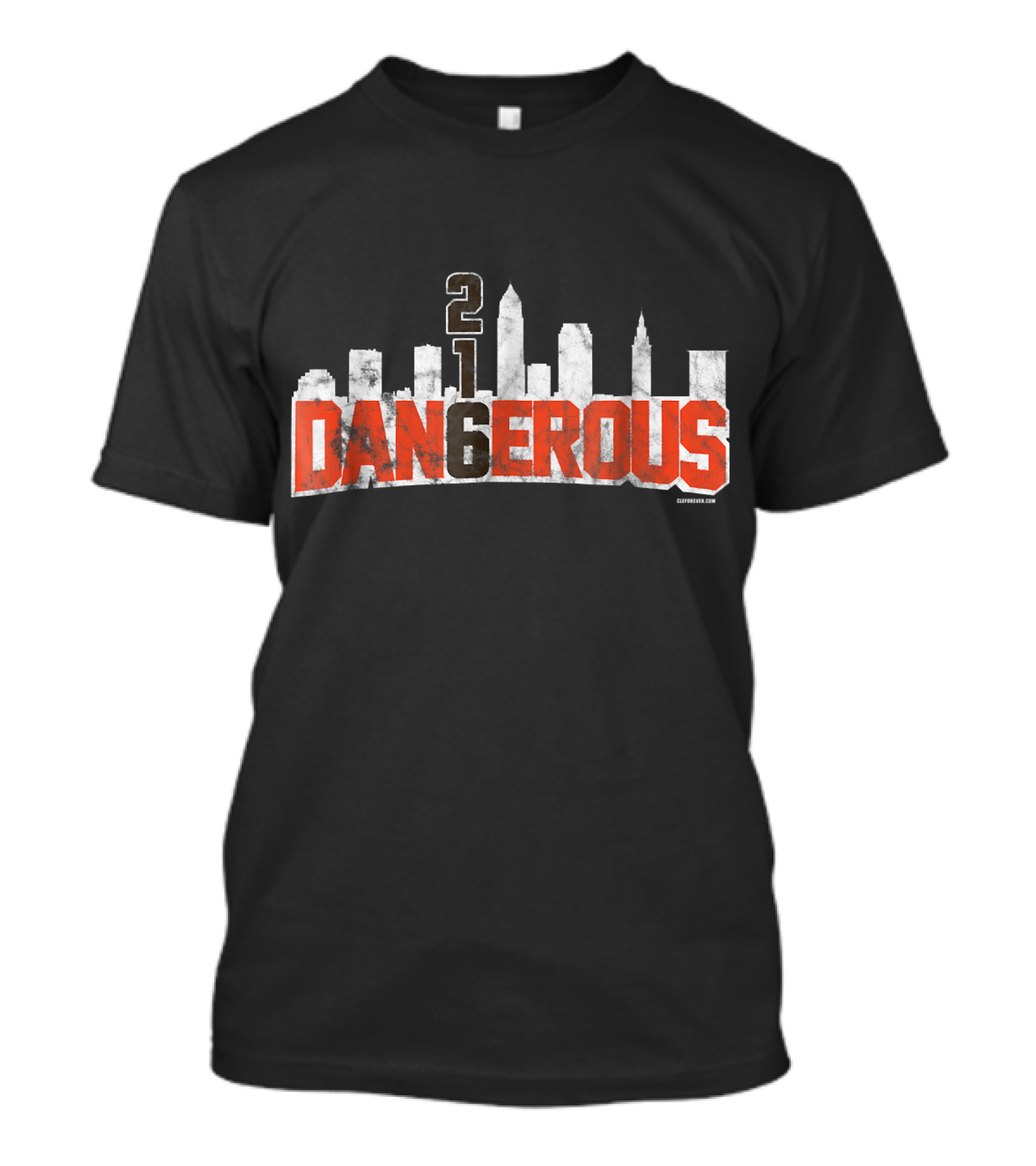 21 Cleveland Dangerous Football Skyline T-Shirt
