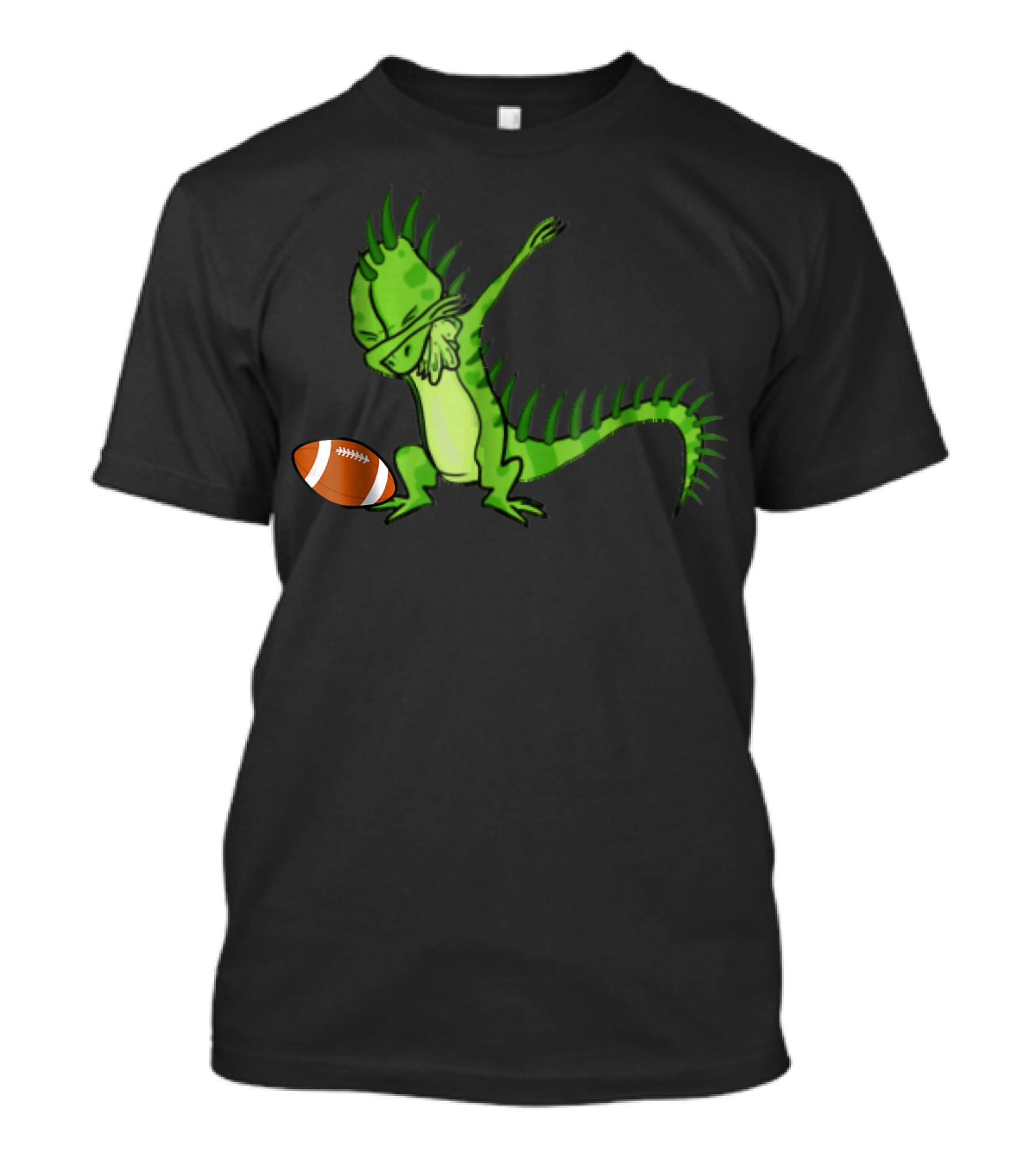 Dabbing Iguana With Football T-Shirt
