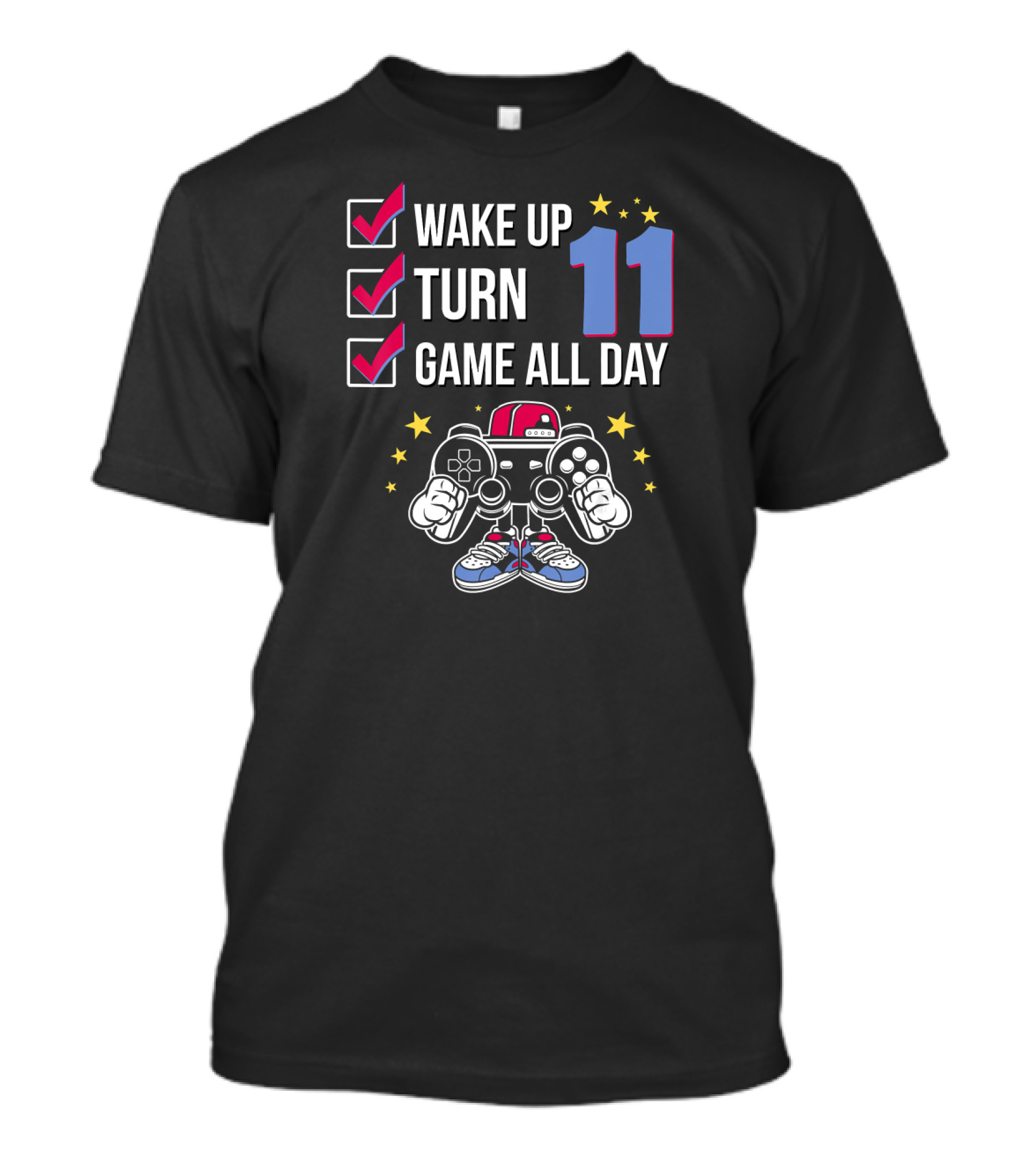 Gamer Birthday 11 Years Old Wake Up Turn Game All Day Controller T-Shirt