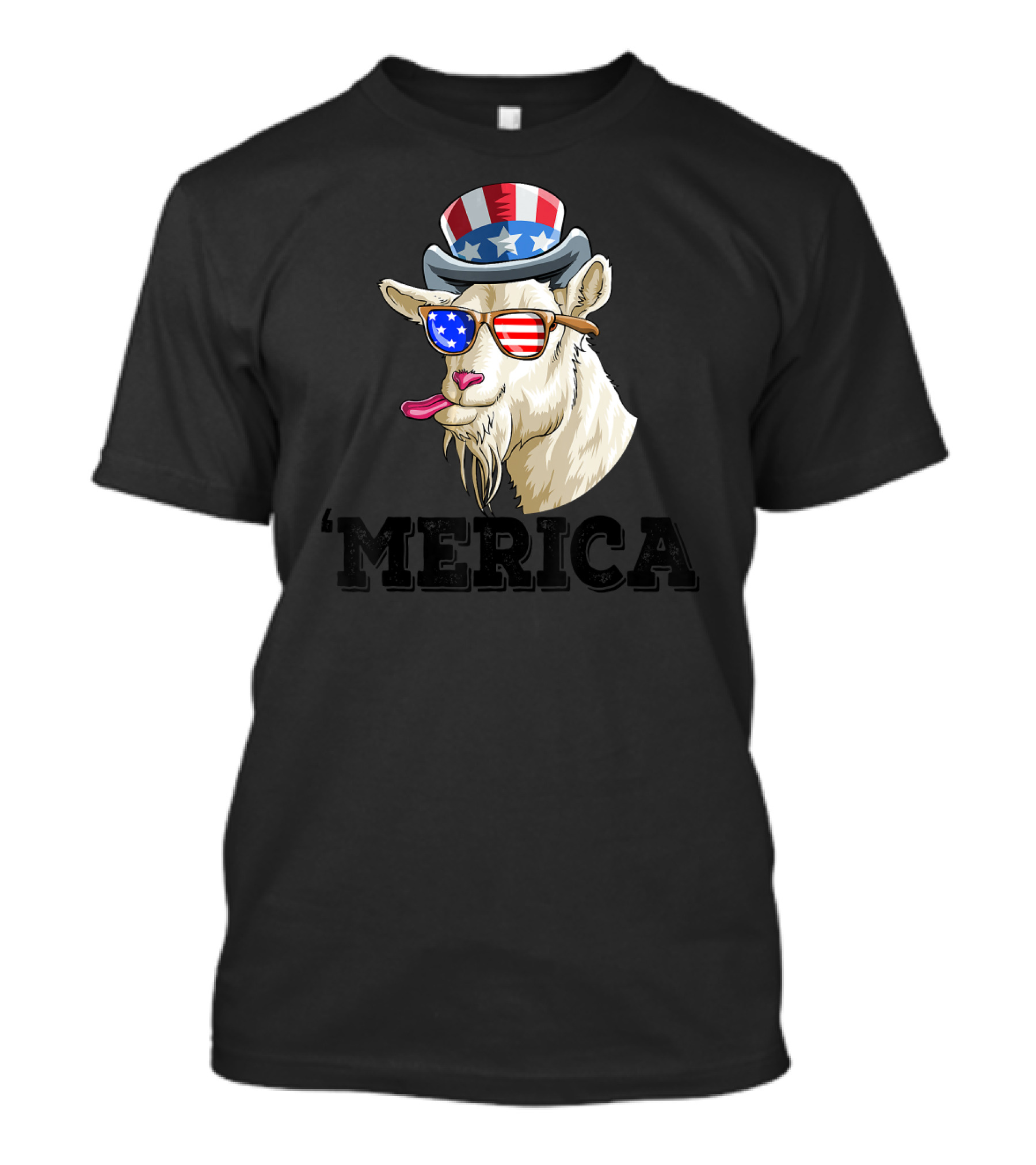 Goat Merica Patriotic 4th Of July Iconic American T-Shirt