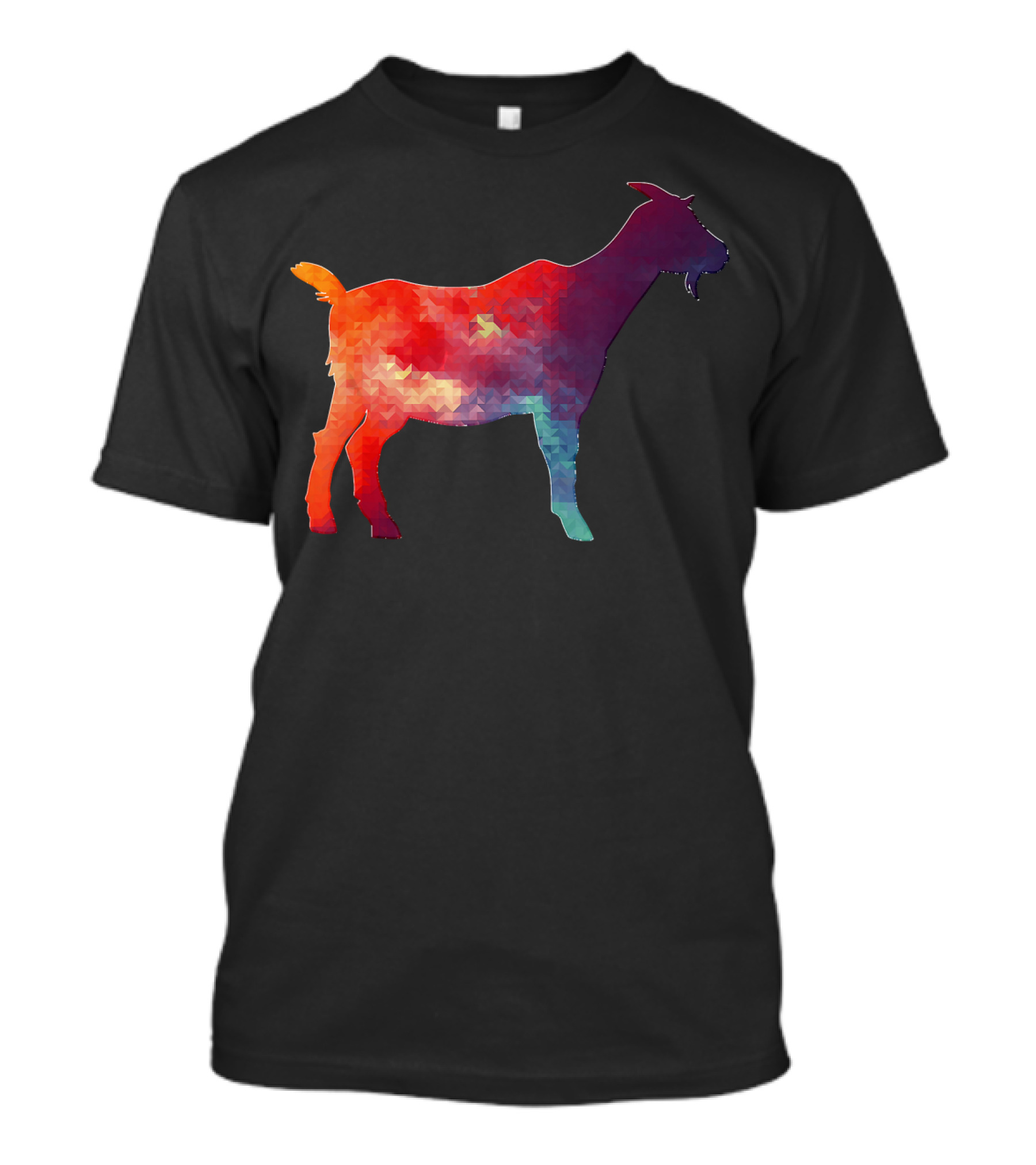 Goat Colorful Silhouette For Goats Girl T-Shirt