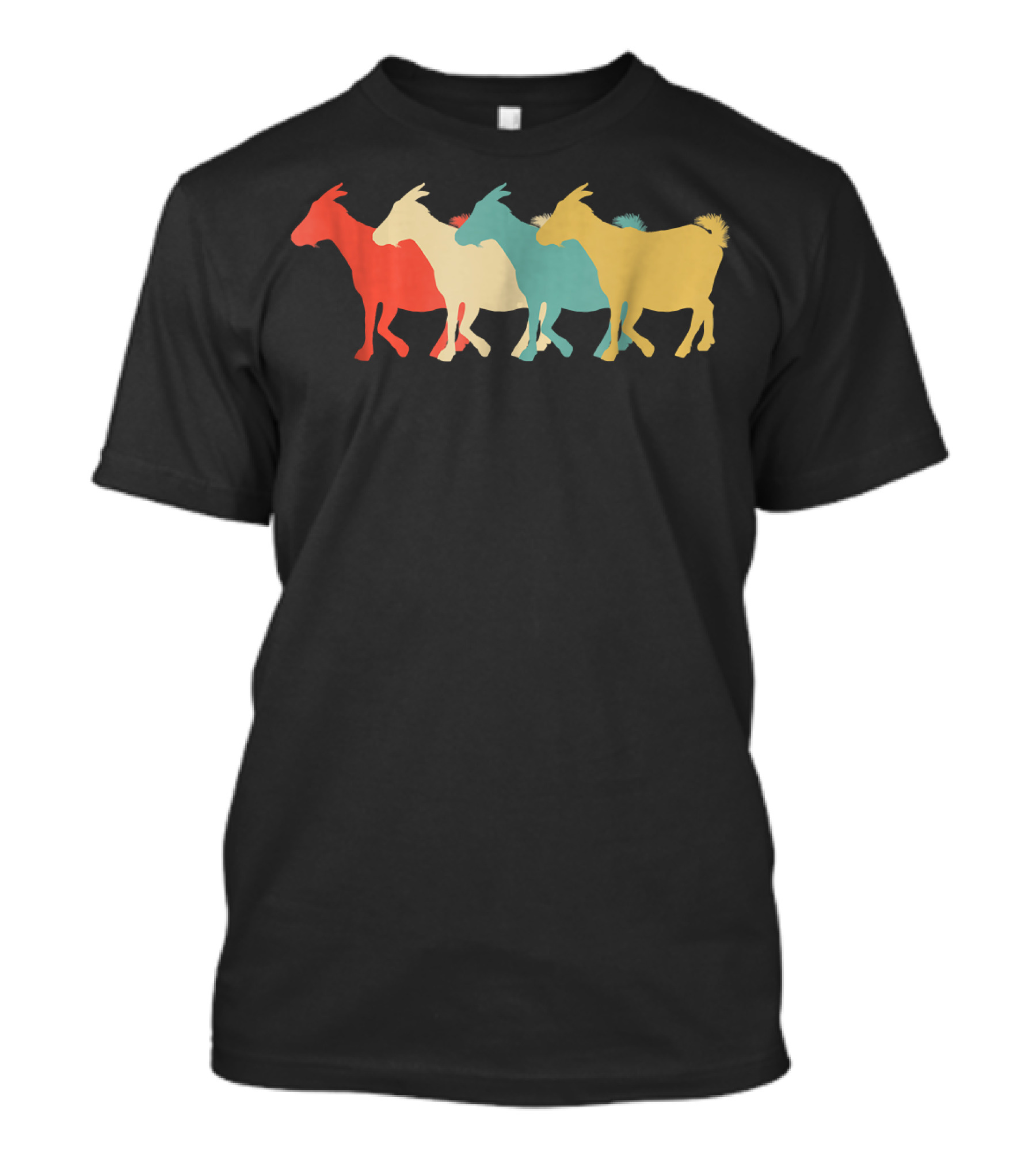 Goat Vintage Whisperer Retro Colorful Quartet T-Shirt