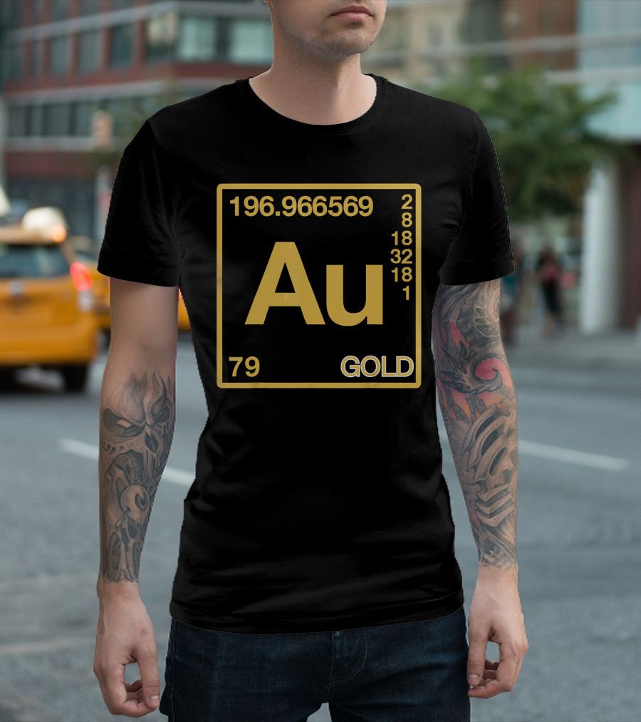 Gold Au Periodic Table Element Symbol 79 196.966569 T-Shirt