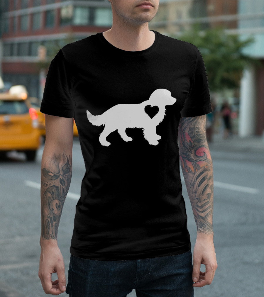 Golden Retriever Heart Love Gold T-Shirt