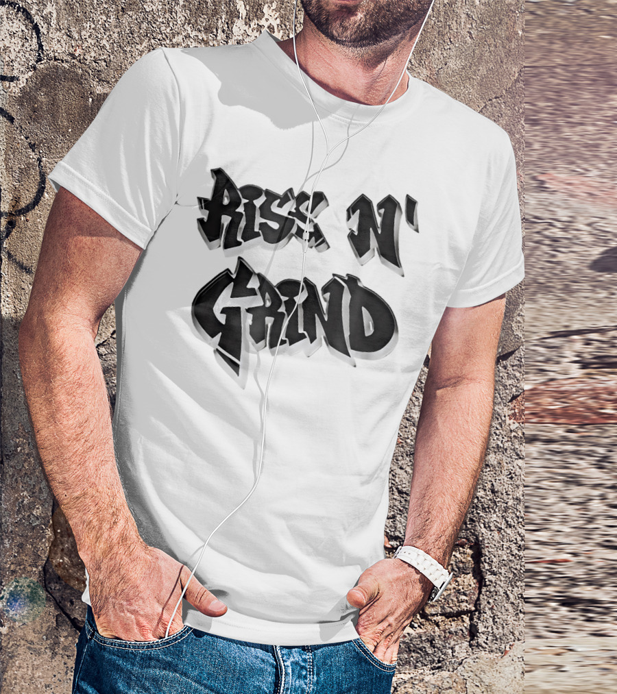 Rise N' Grind Graffiti Muscle Gym Motivation T-Shirt