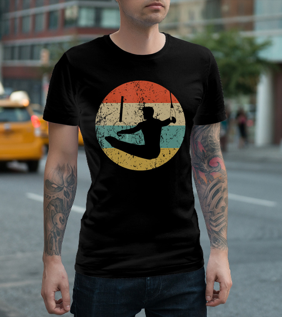 Vintage Retro Gymnastics Rings T-Shirt