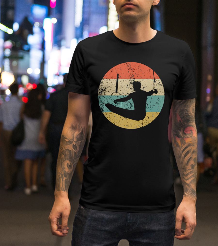 Vintage Retro Gymnastics Rings T-Shirt