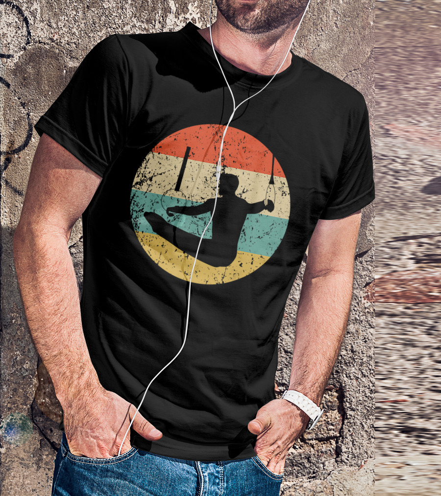 Vintage Retro Gymnastics Rings T-Shirt