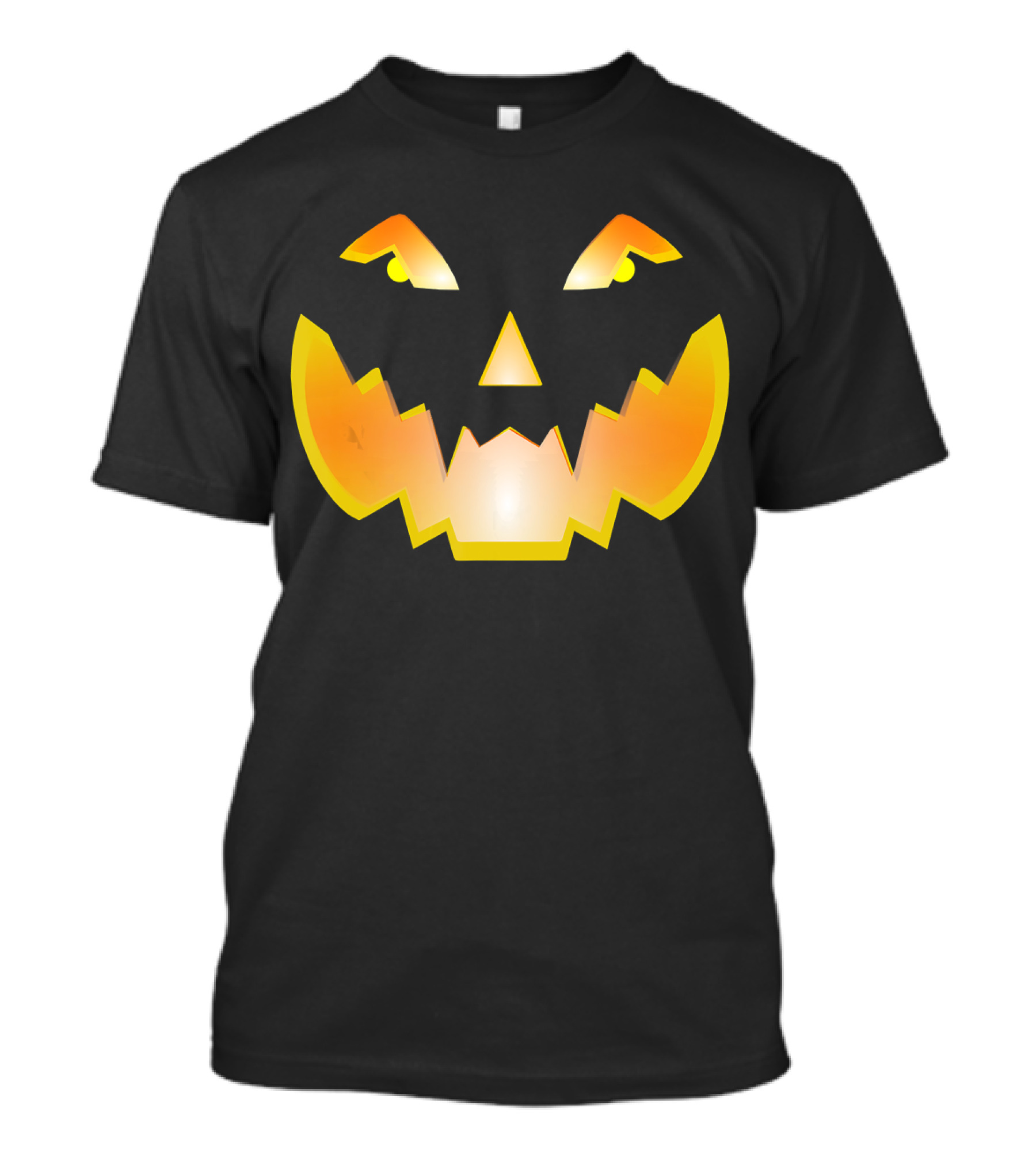 Halloween Pumpkin Scary Face Glowing Jack O'Lantern T-Shirt