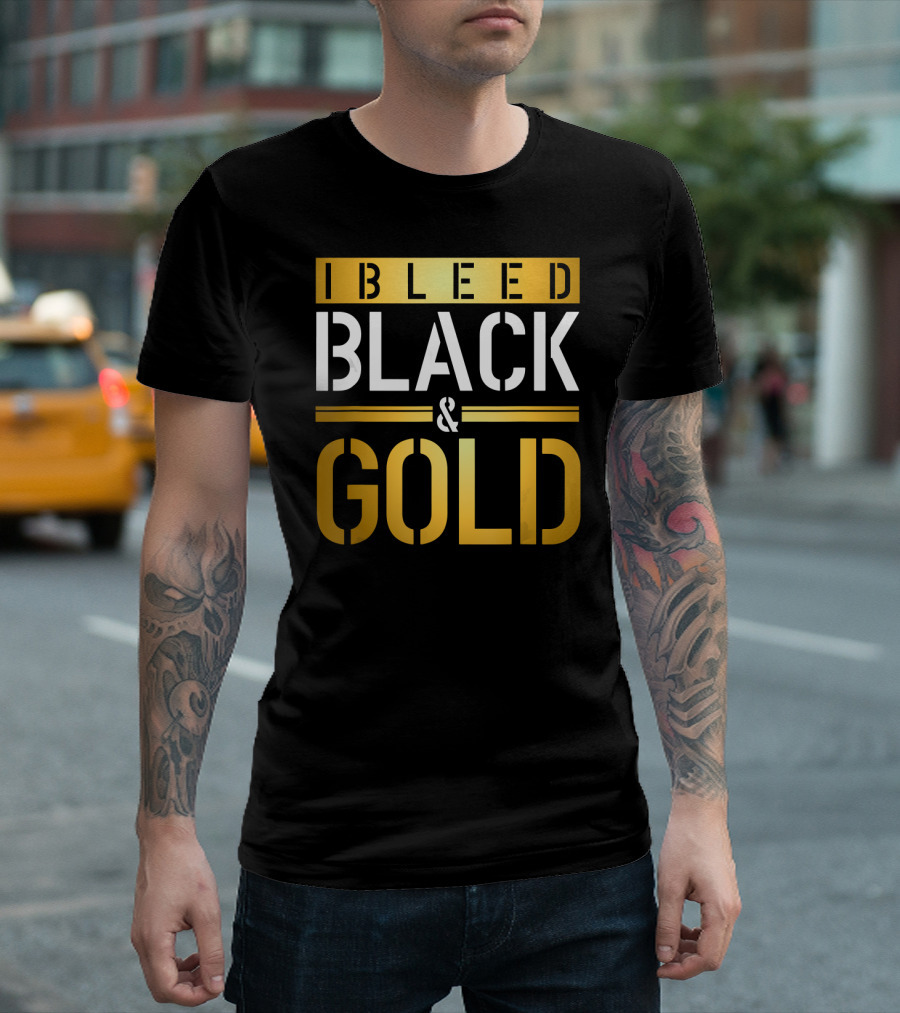 IBLEED BLACK and GOLD T-Shirt