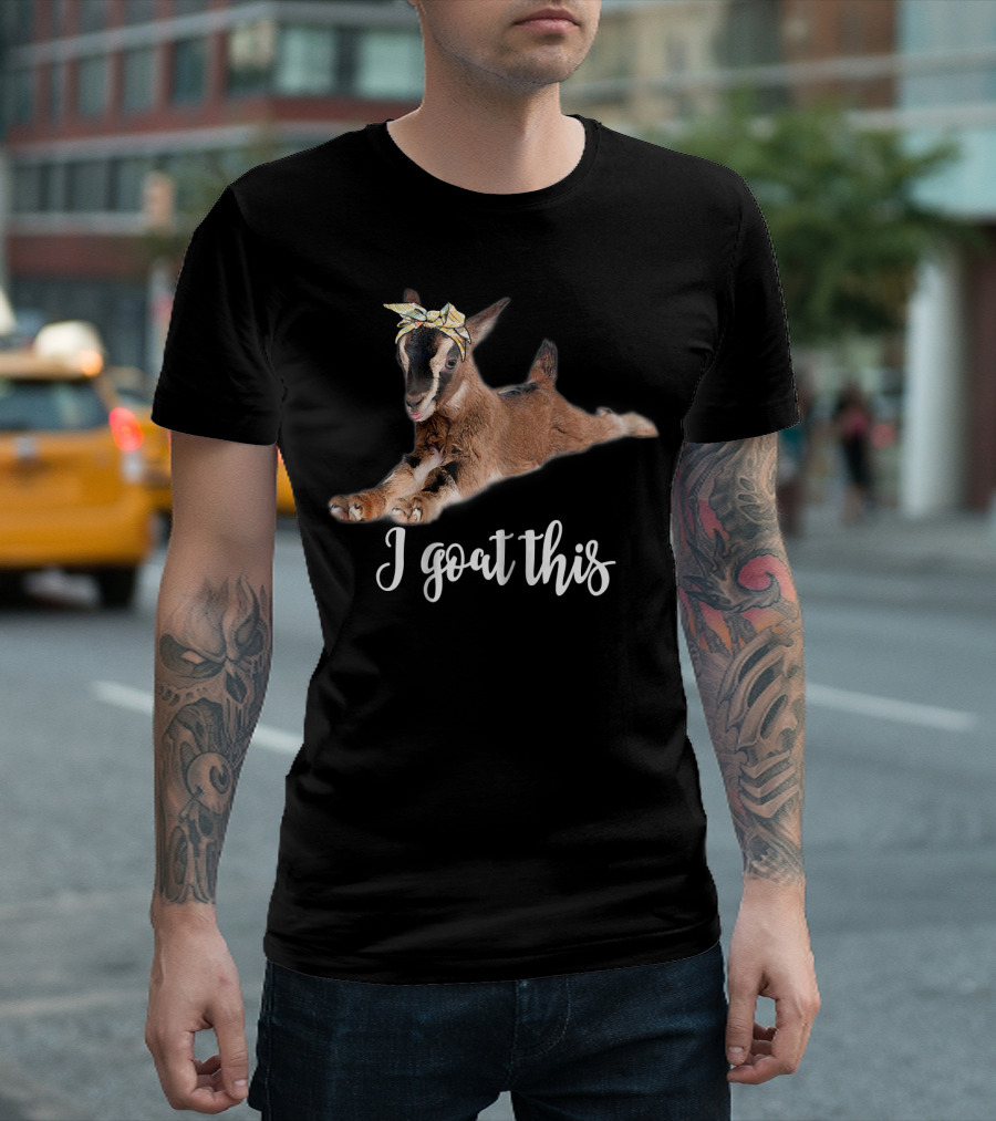 I Goat This Funny Baby Goat With Bow Headband T-Shirt