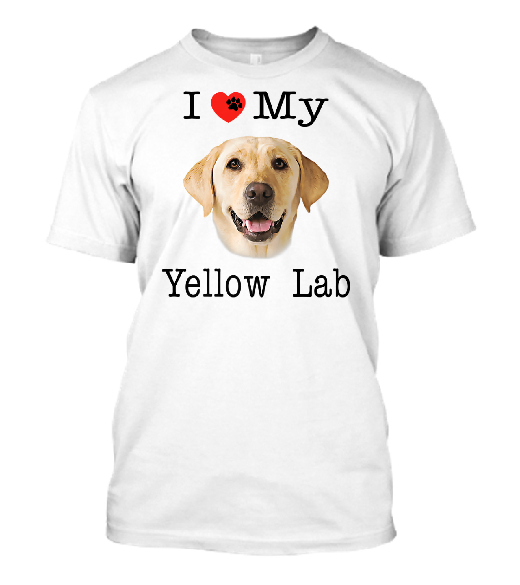 I Heart My Yellow Lab Labrador Face T-Shirt