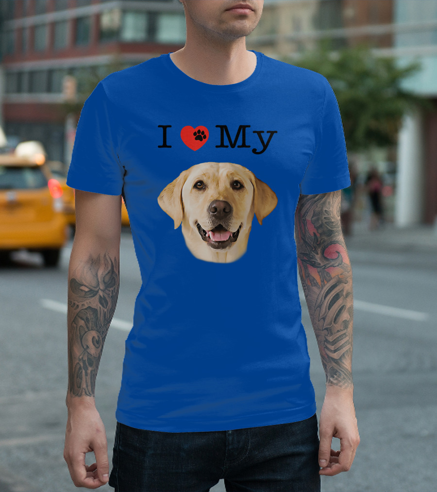 I Heart Love My Yellow Lab T-Shirt
