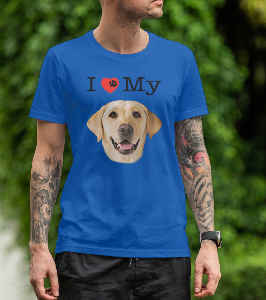 I Heart Love My Yellow Lab T-Shirt