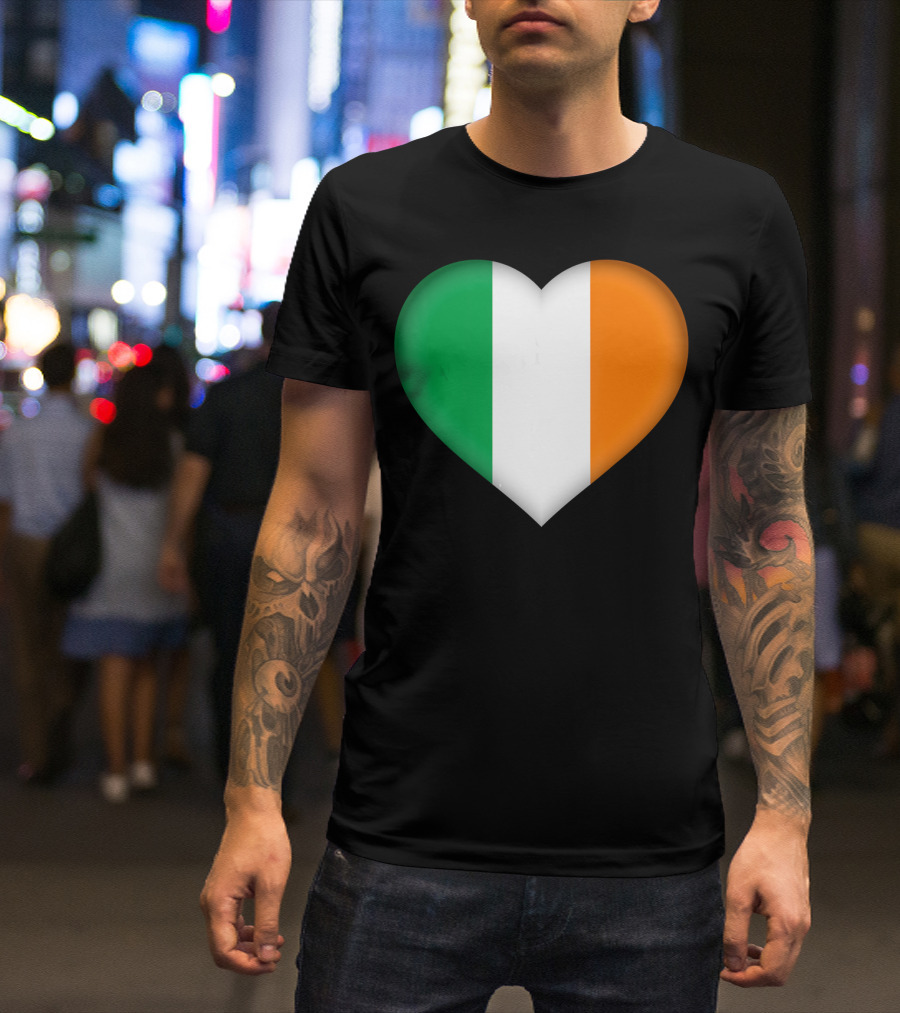 Ireland Irish Flag Heart Love T-Shirt