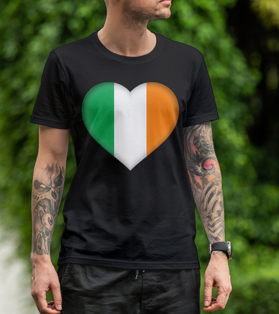 Ireland Irish Flag Heart Love T-Shirt
