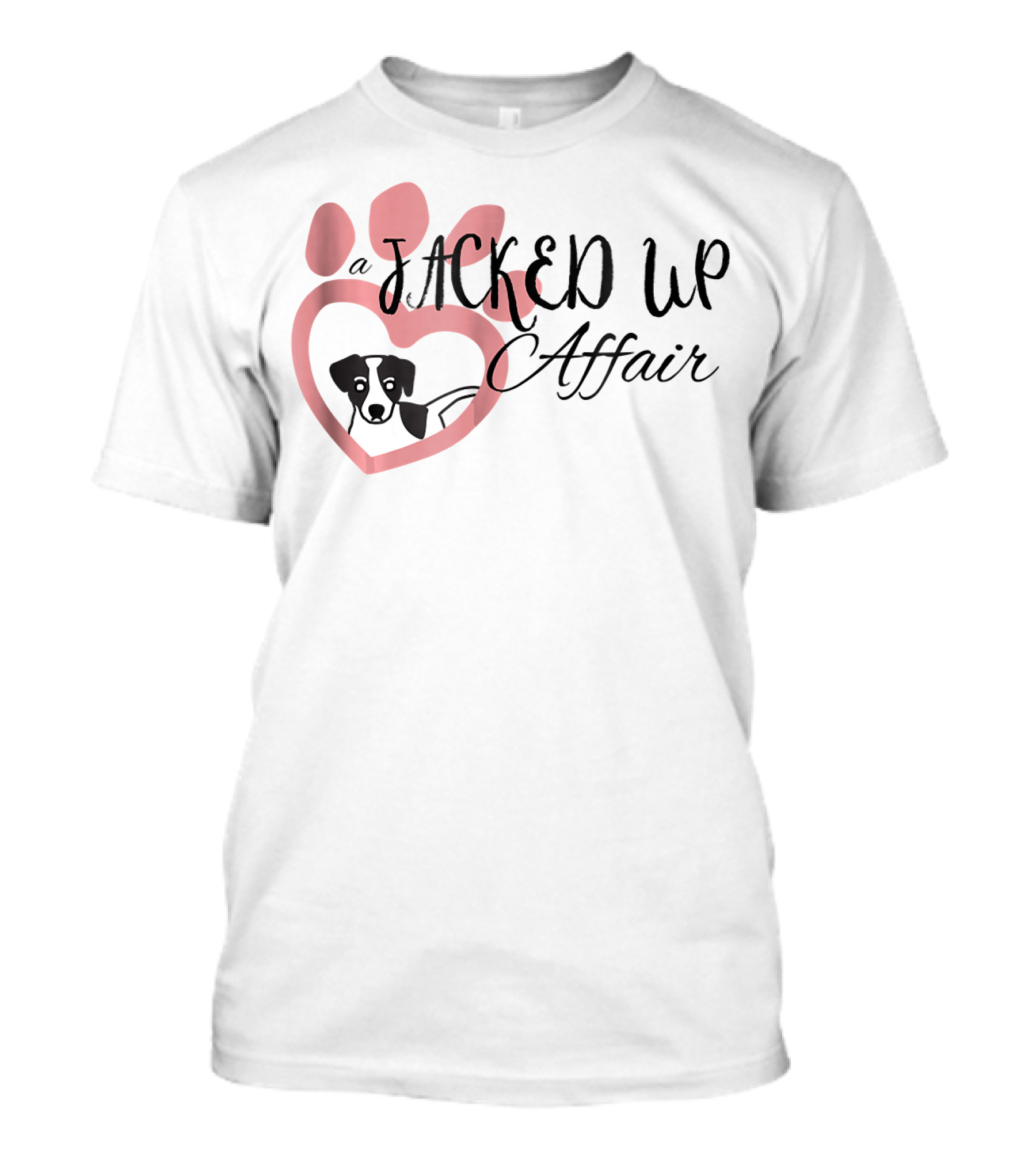Jacked Up Affair Jack Russell Terrier Heart Paw T-Shirt