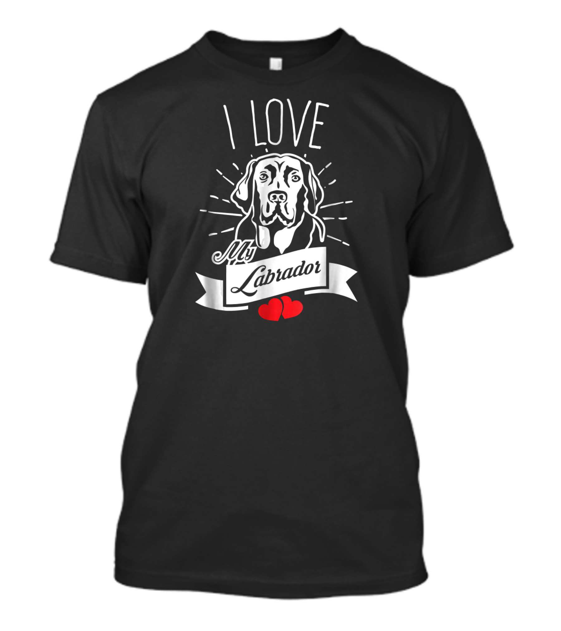 I Love My Labrador Retriever With Hearts T-Shirt