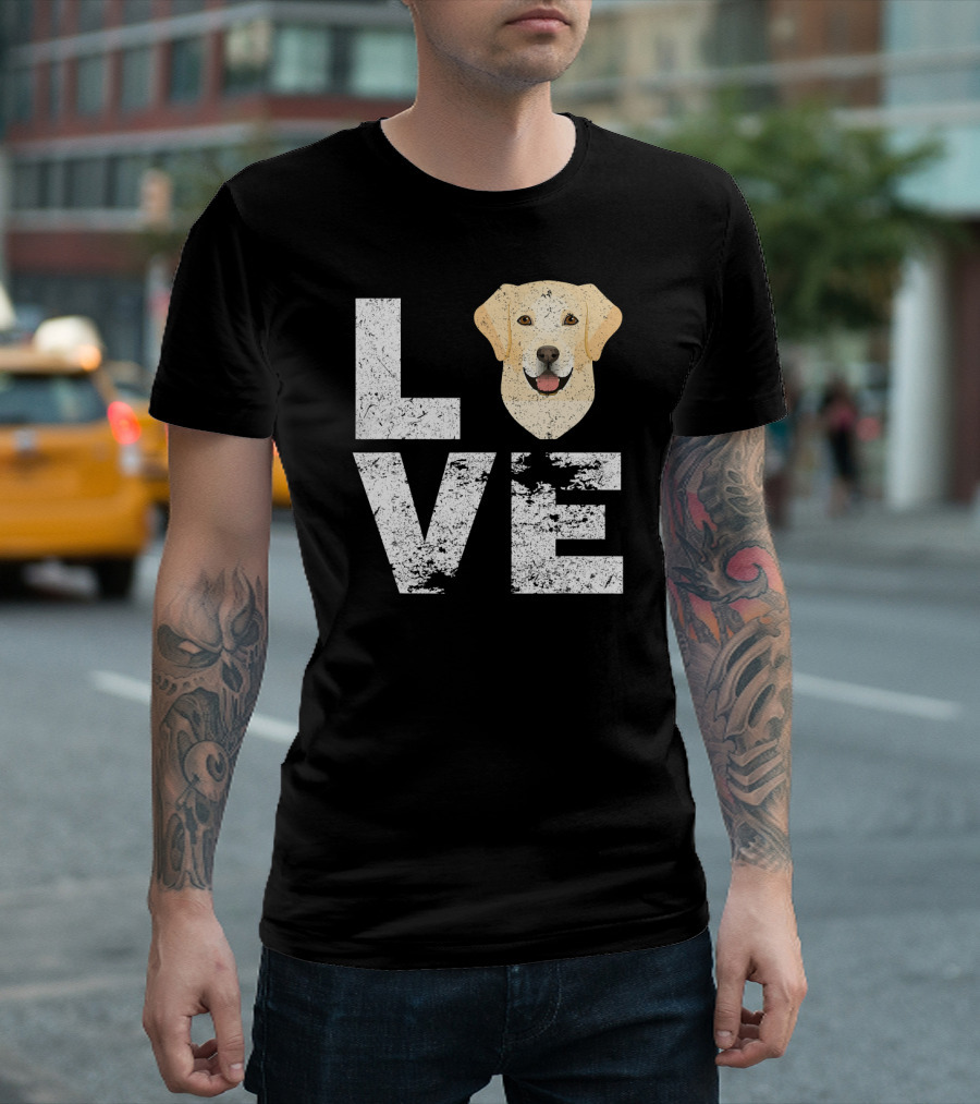 LOVE Labrador Retriever Dog Head T-Shirt