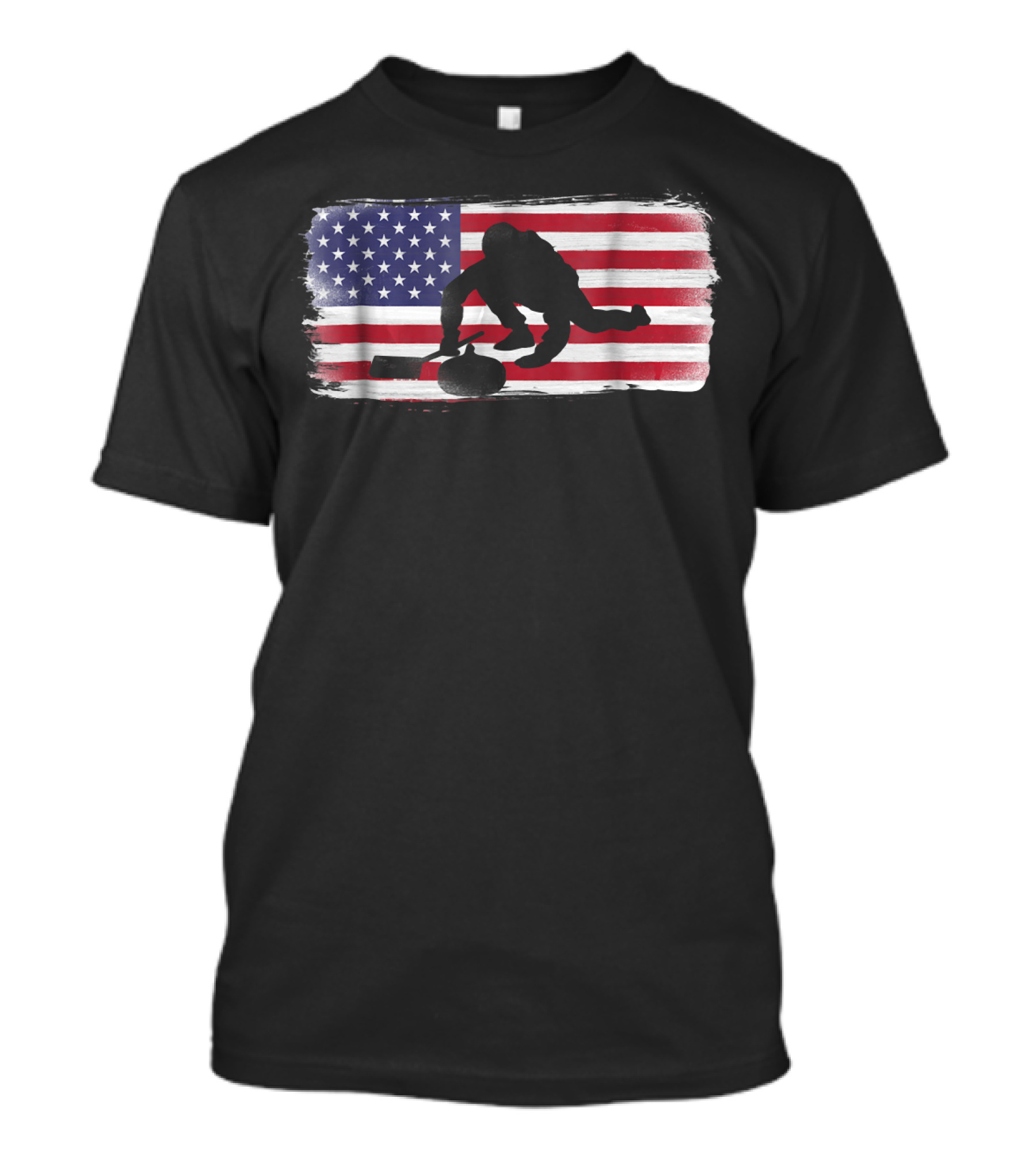 USA American Flag Curling Athlete Perfect T-Shirt