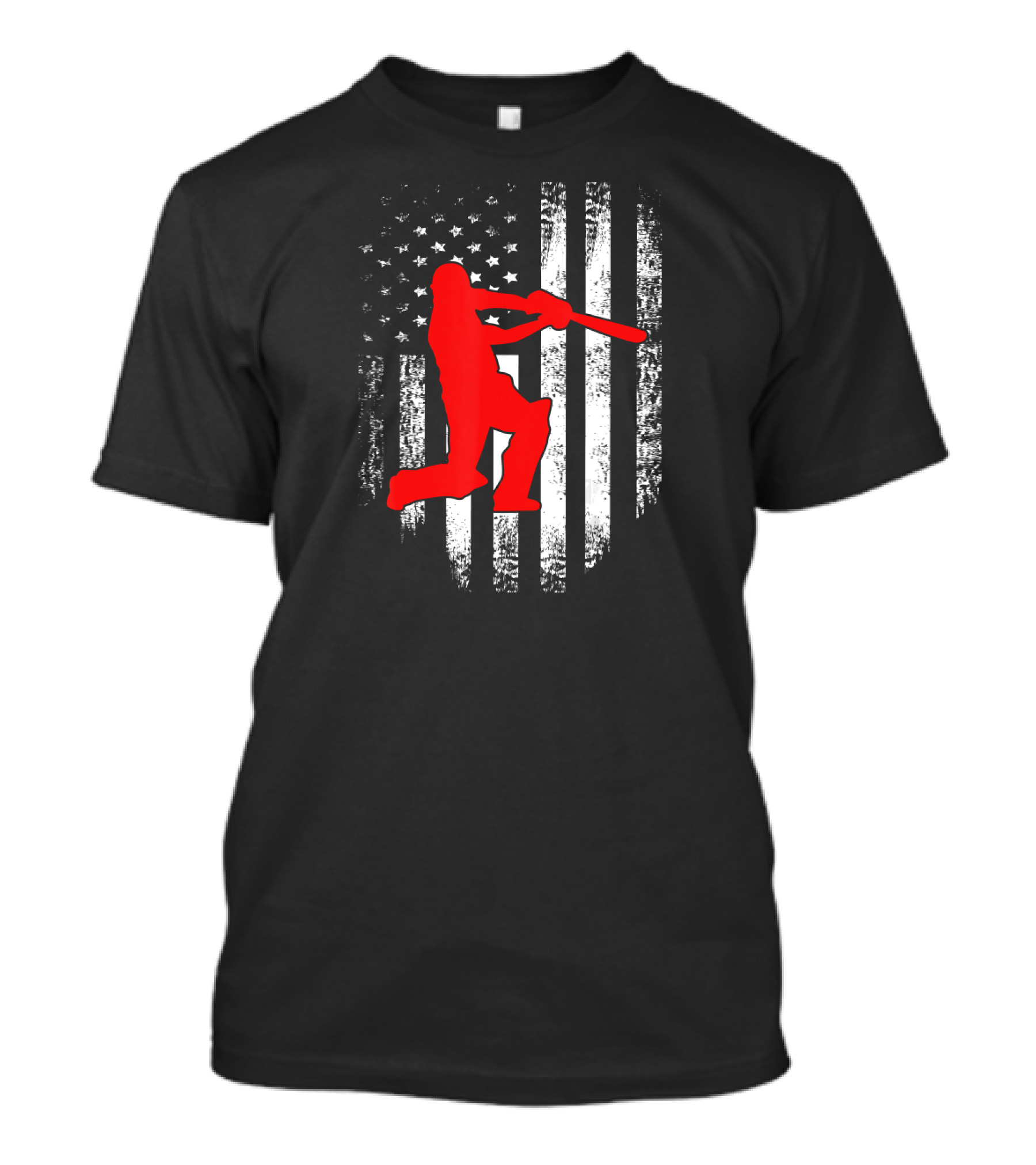 Vintage American USA Flag Cricket Player T-Shirt