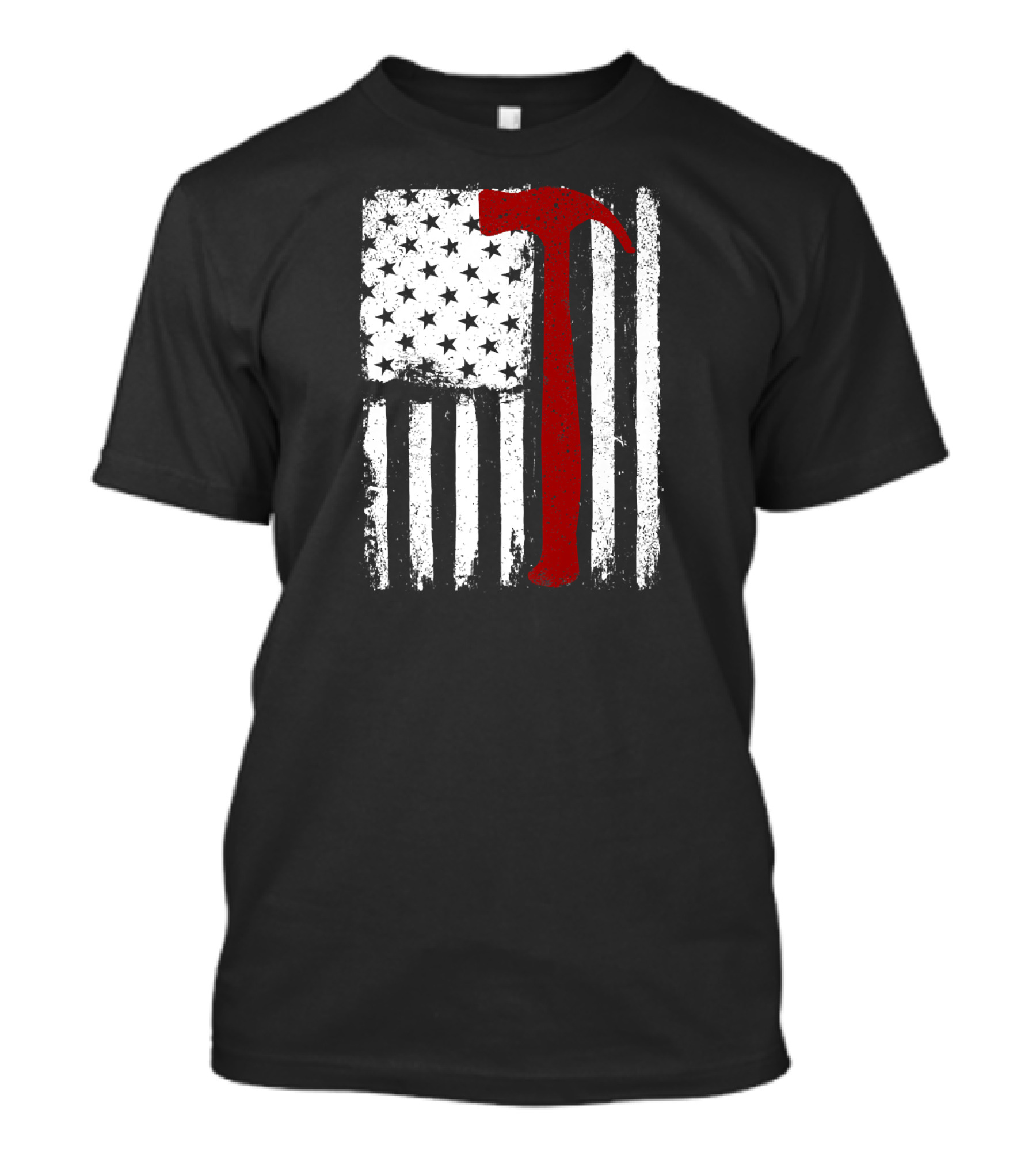Vintage American Flag Hammer Carpenter USA T-Shirt