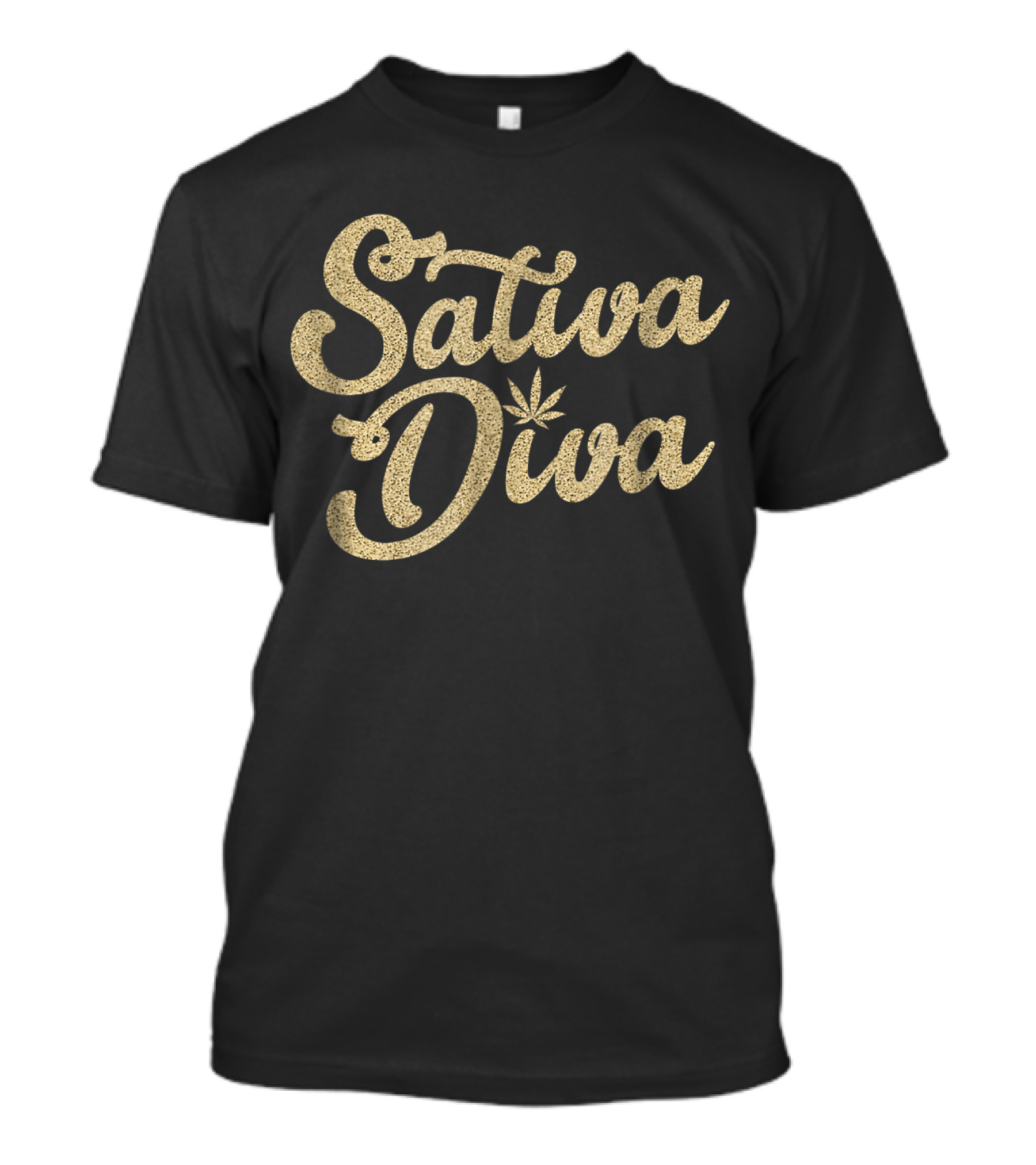 Vintage Sativa Diva Ladies Designer Mar Iconic Cannabis T-Shirt