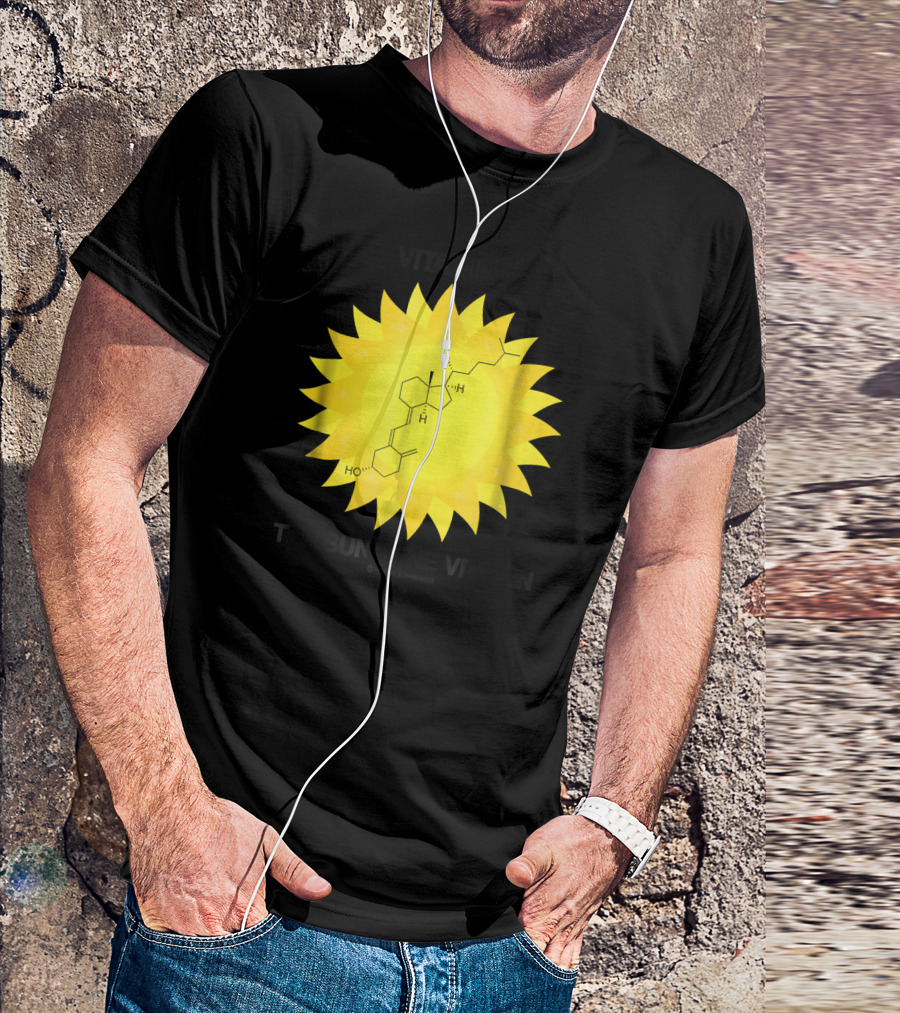 Vitamin D The Sunshine Vitamin Words And Numbers T-Shirt