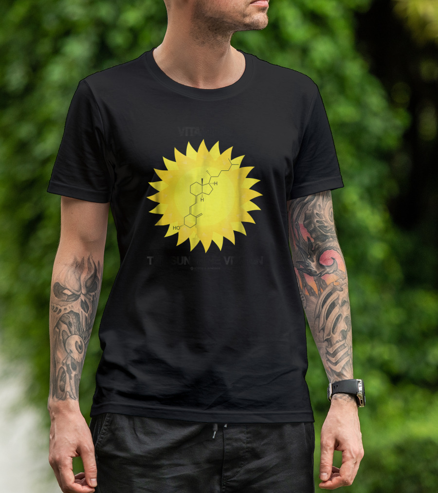 Vitamin D The Sunshine Vitamin Words And Numbers T-Shirt