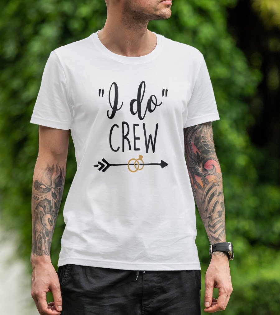I Do Crew Bachelorette Party Arrow Ring Wedding T-Shirt