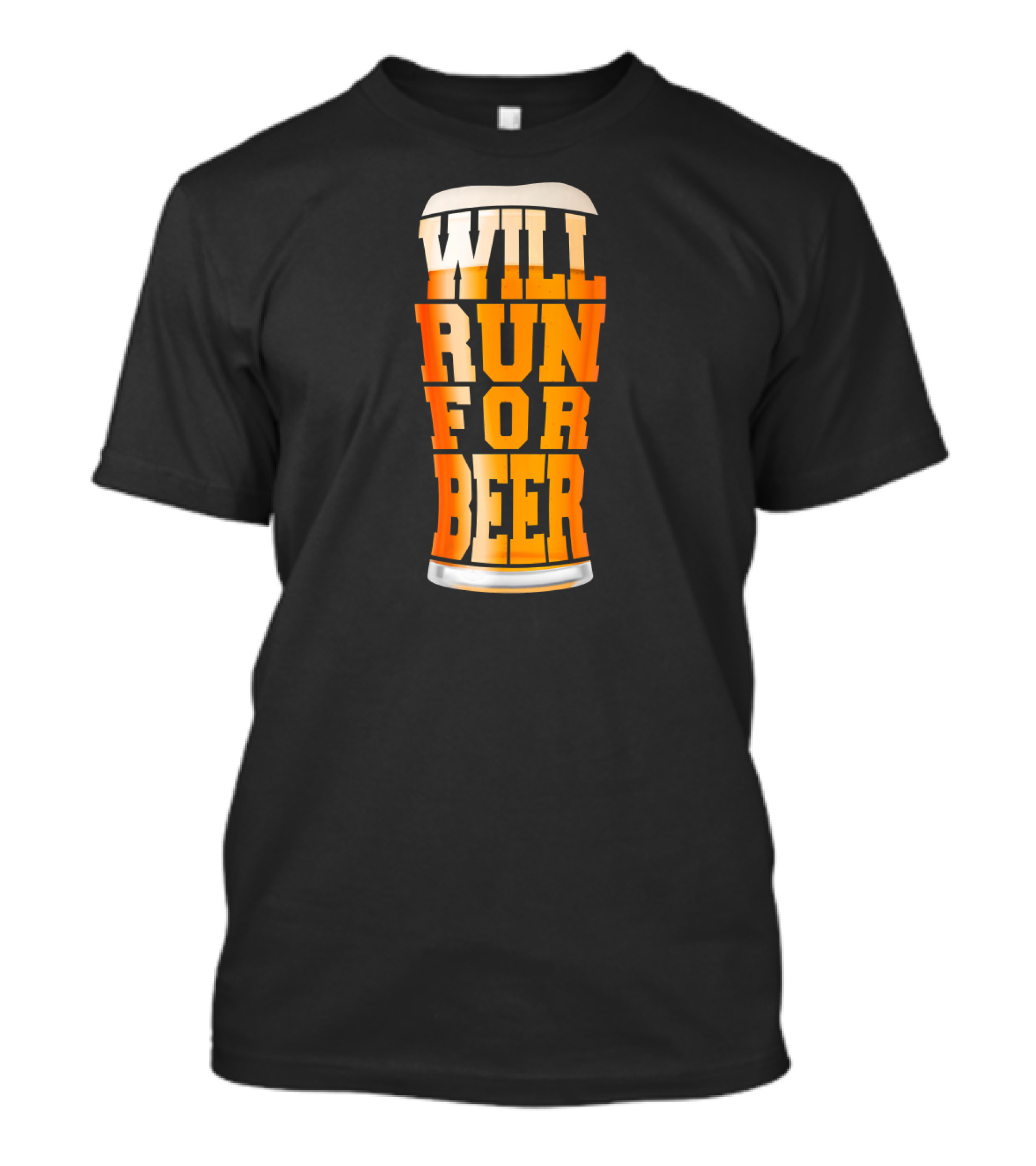 Will Run For Beer Pint Glass Humorous Craft Beer Runner T-Shirt