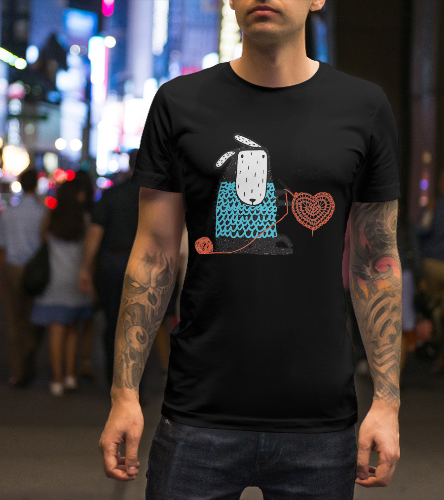 I Like Crochet Love Crocheting Yarn Heart Sheep T-Shirt