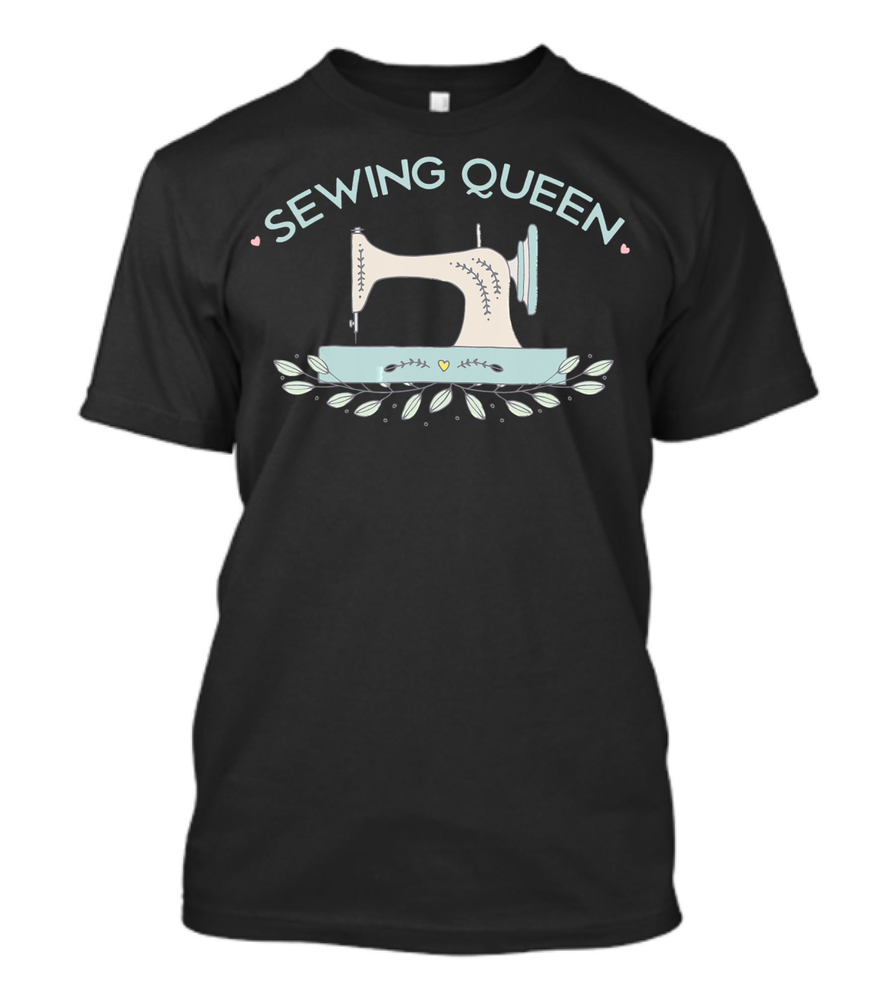 Sewing Queen Machine With Heart And Leaves T-Shirt