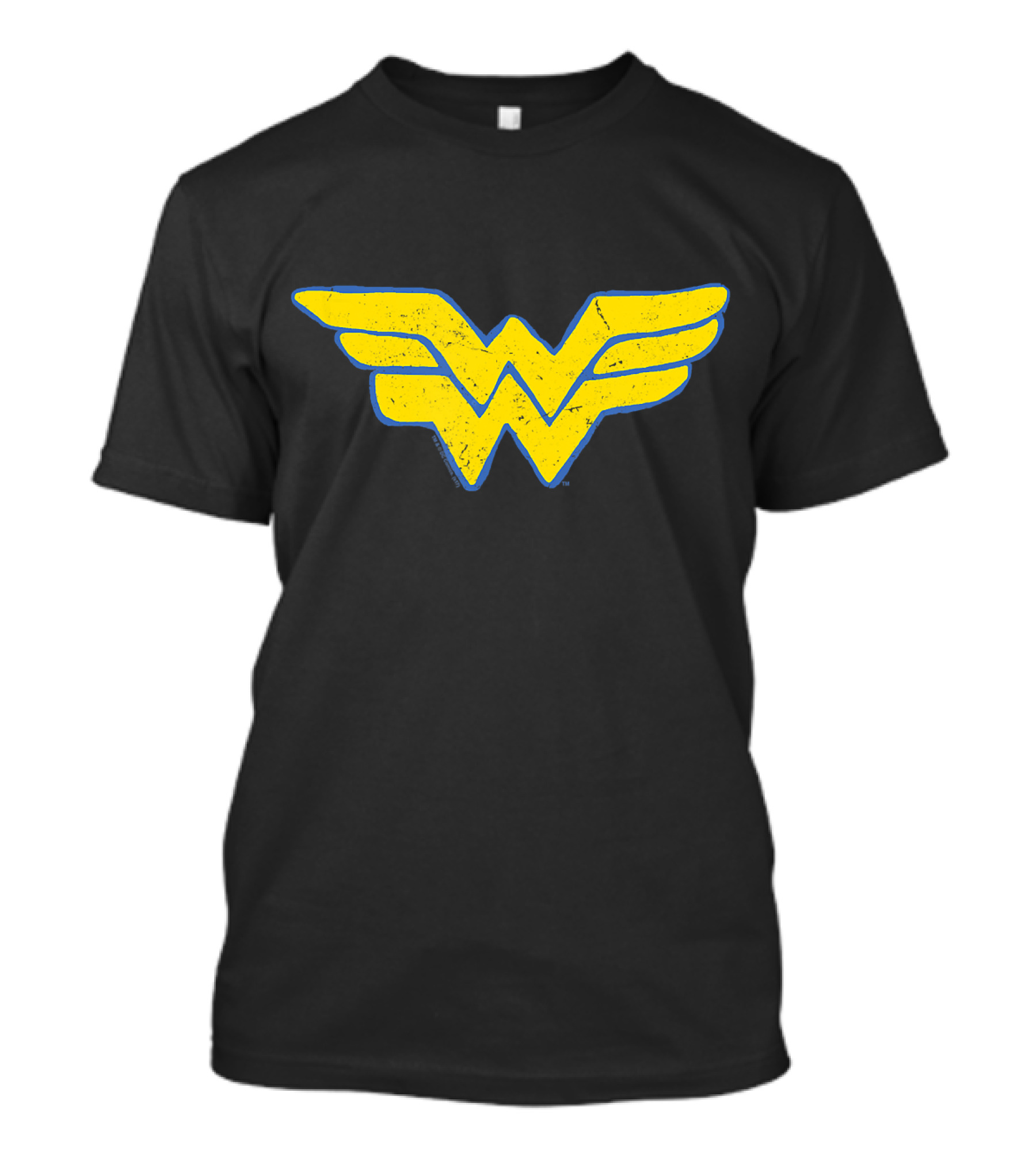 Wonder Woman Rough Yellow Emblem T-Shirt