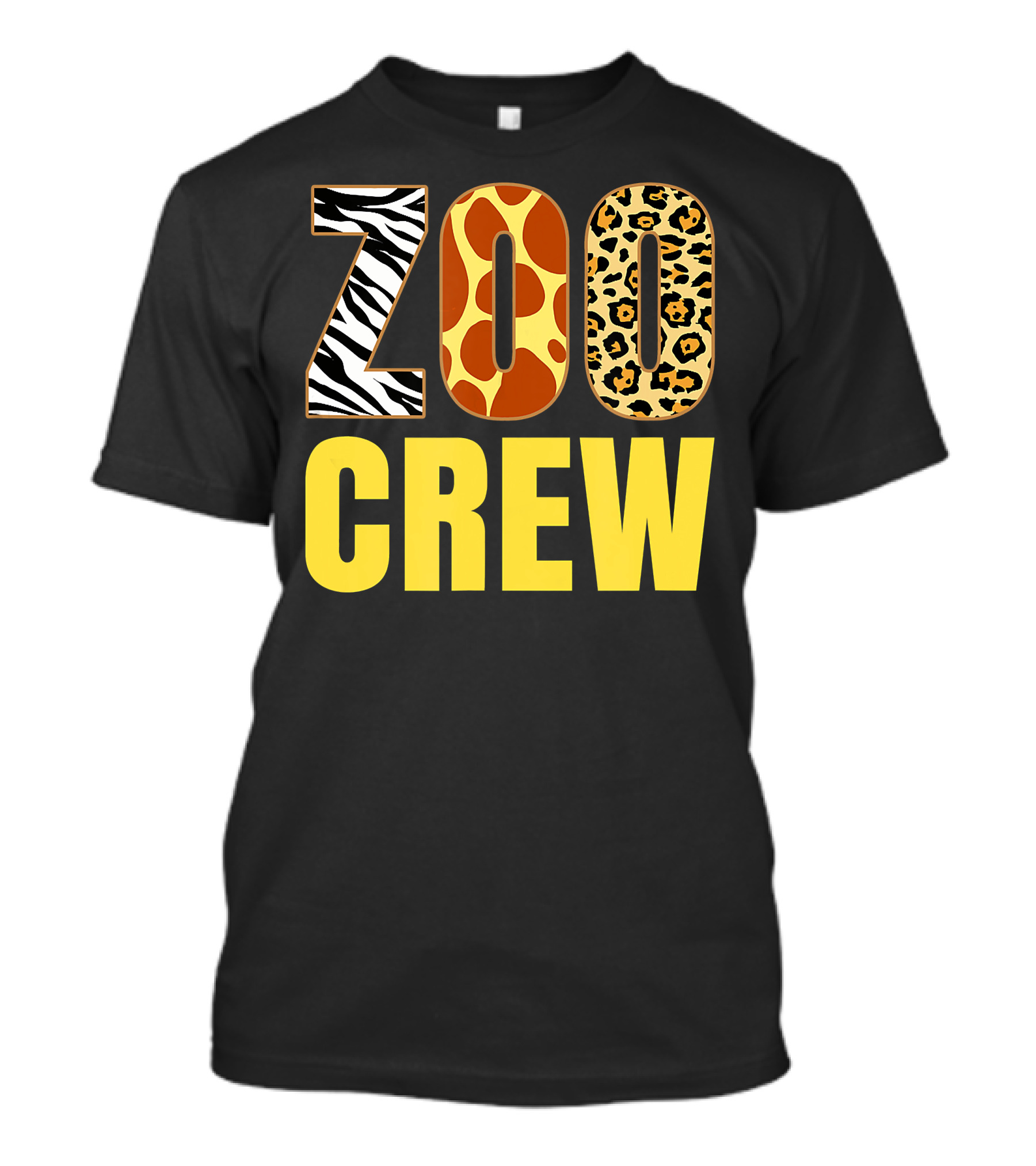 Zoo Crew Animal Print Zebra Giraffe Leopard Adults Zoo T-Shirt