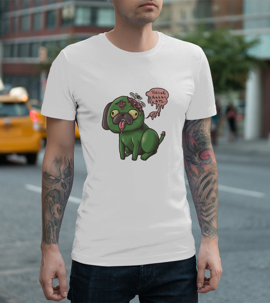 Nerdecrafter Zombie Pug TREATS T-Shirt