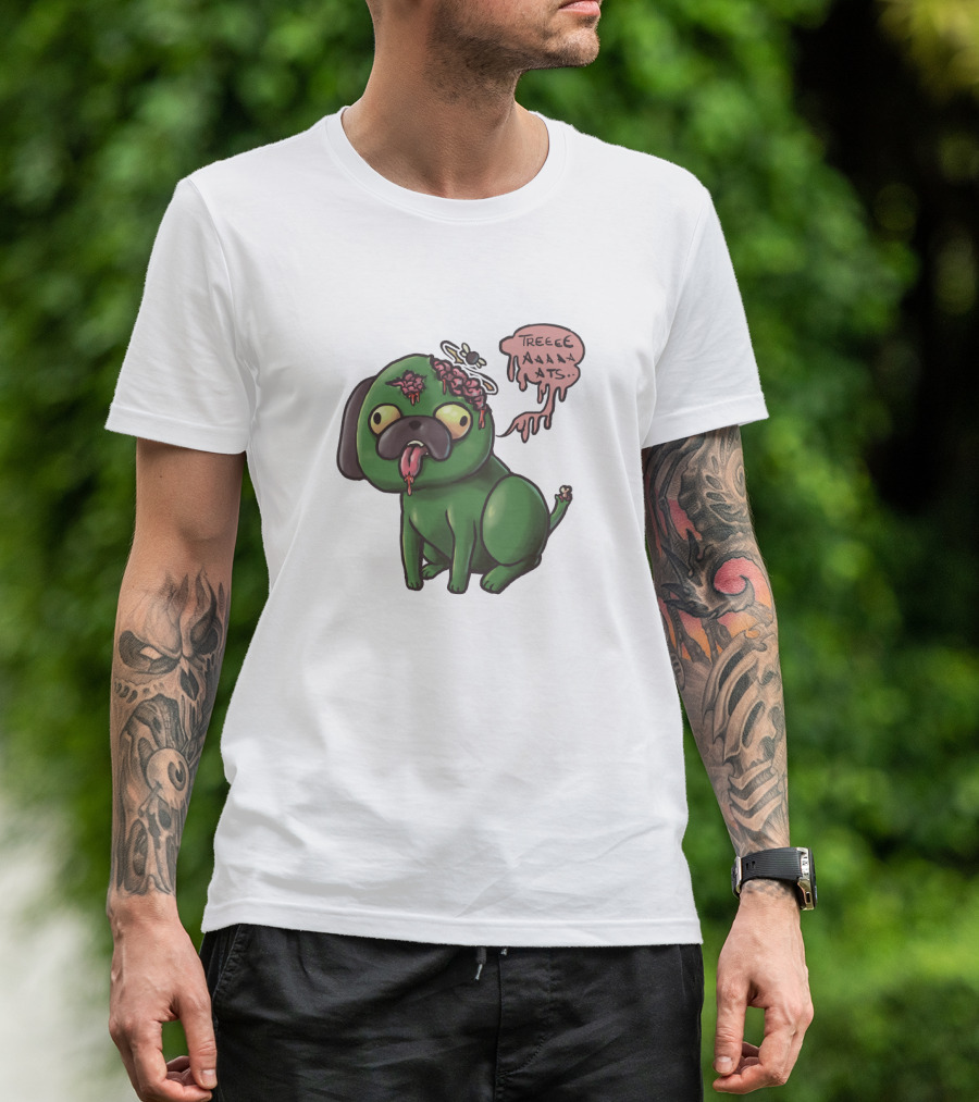 Nerdecrafter Zombie Pug TREATS T-Shirt