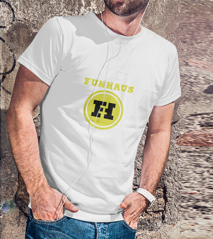 Funhaus FH Logo In Yellow Circle T-Shirt